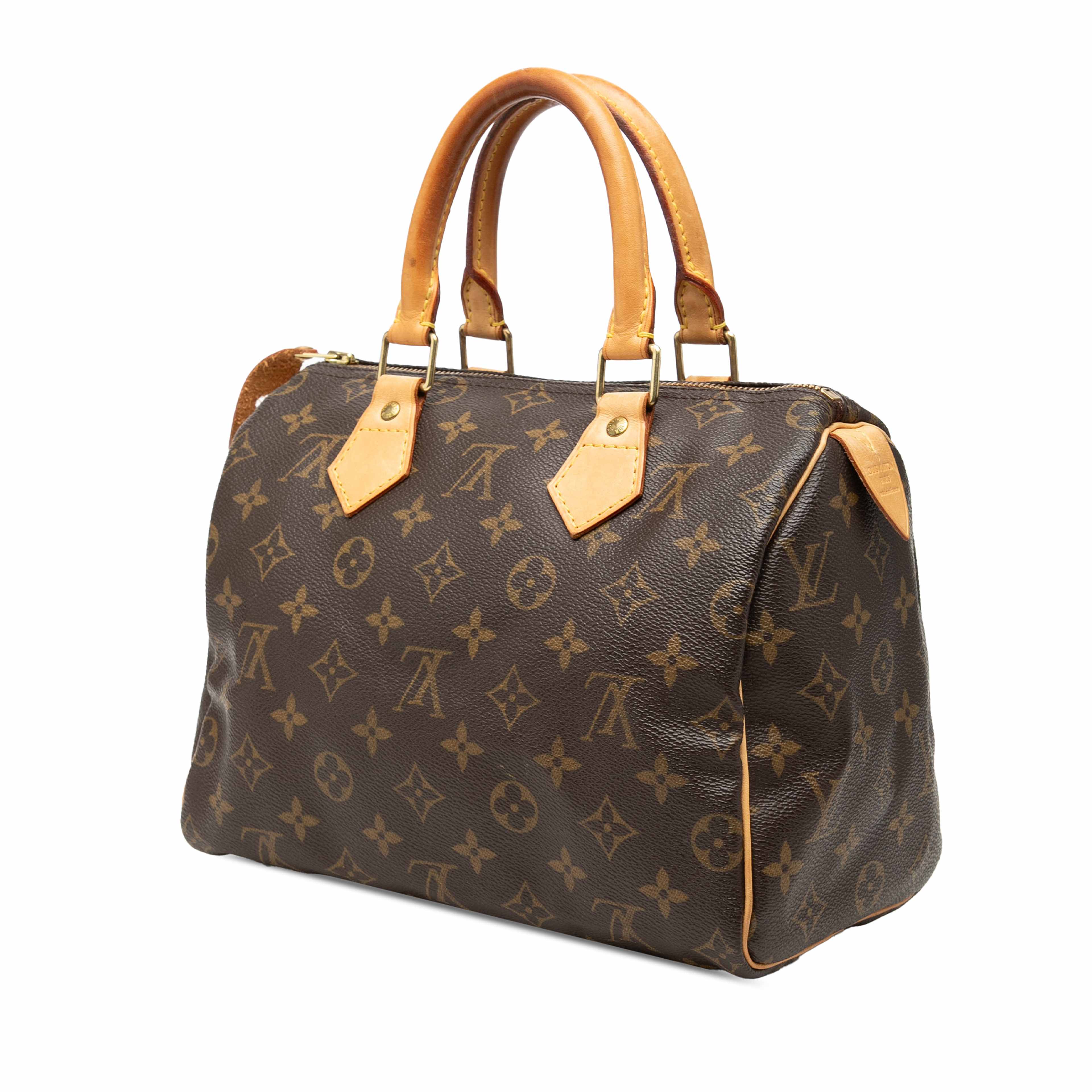 Louis Vuitton Monogram Speedy 25, från Luxclusif, i färgen brun. Klicka för att öppna bilden i stort format