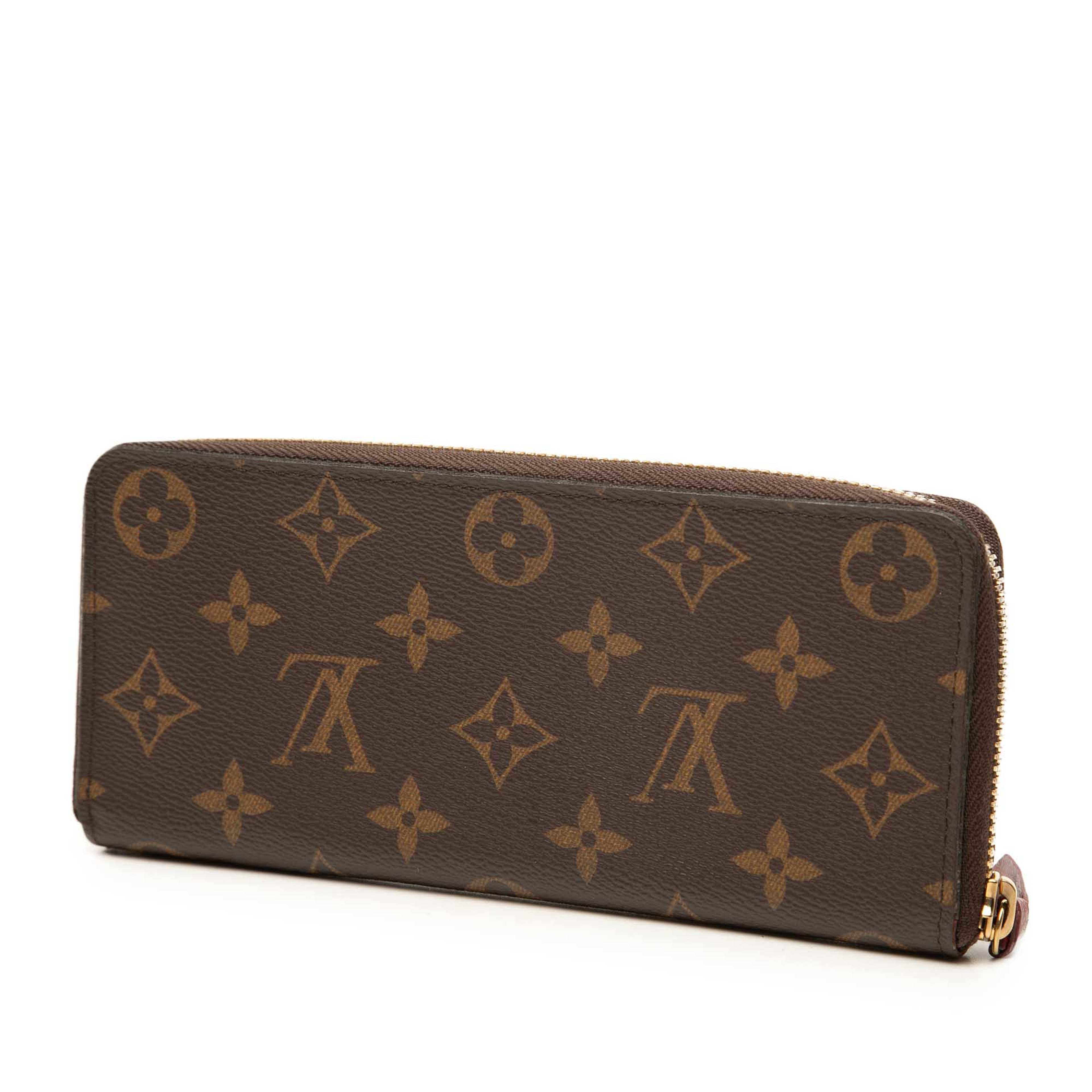 Louis Vuitton Monogram Clemence Long Wallet, från Luxclusif, i färgen brun. Klicka för att öppna bilden i stort format