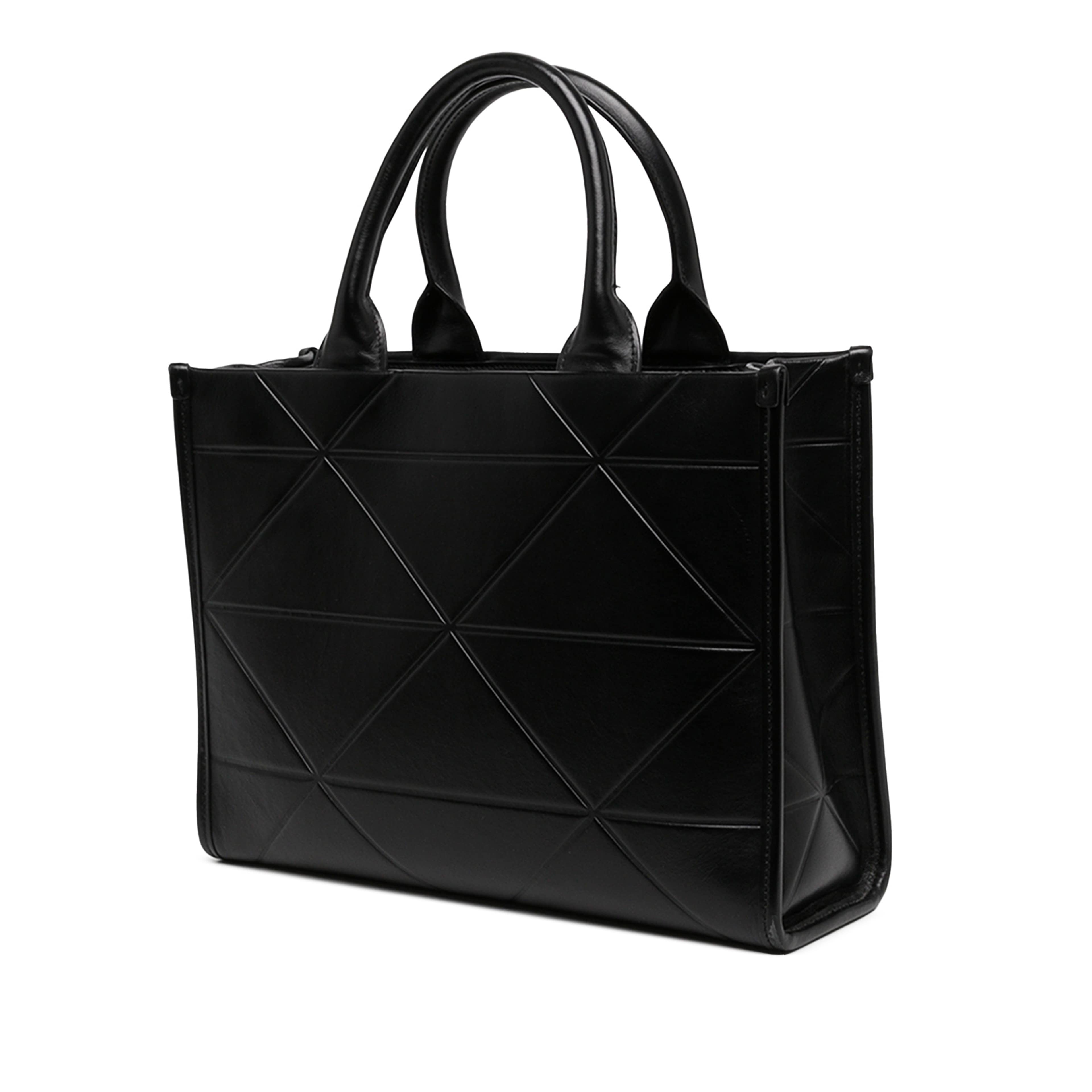 Prada Small Soft Calf Symbole Satchel, från Luxclusif, i färgen svart. Klicka för att öppna bilden i stort format