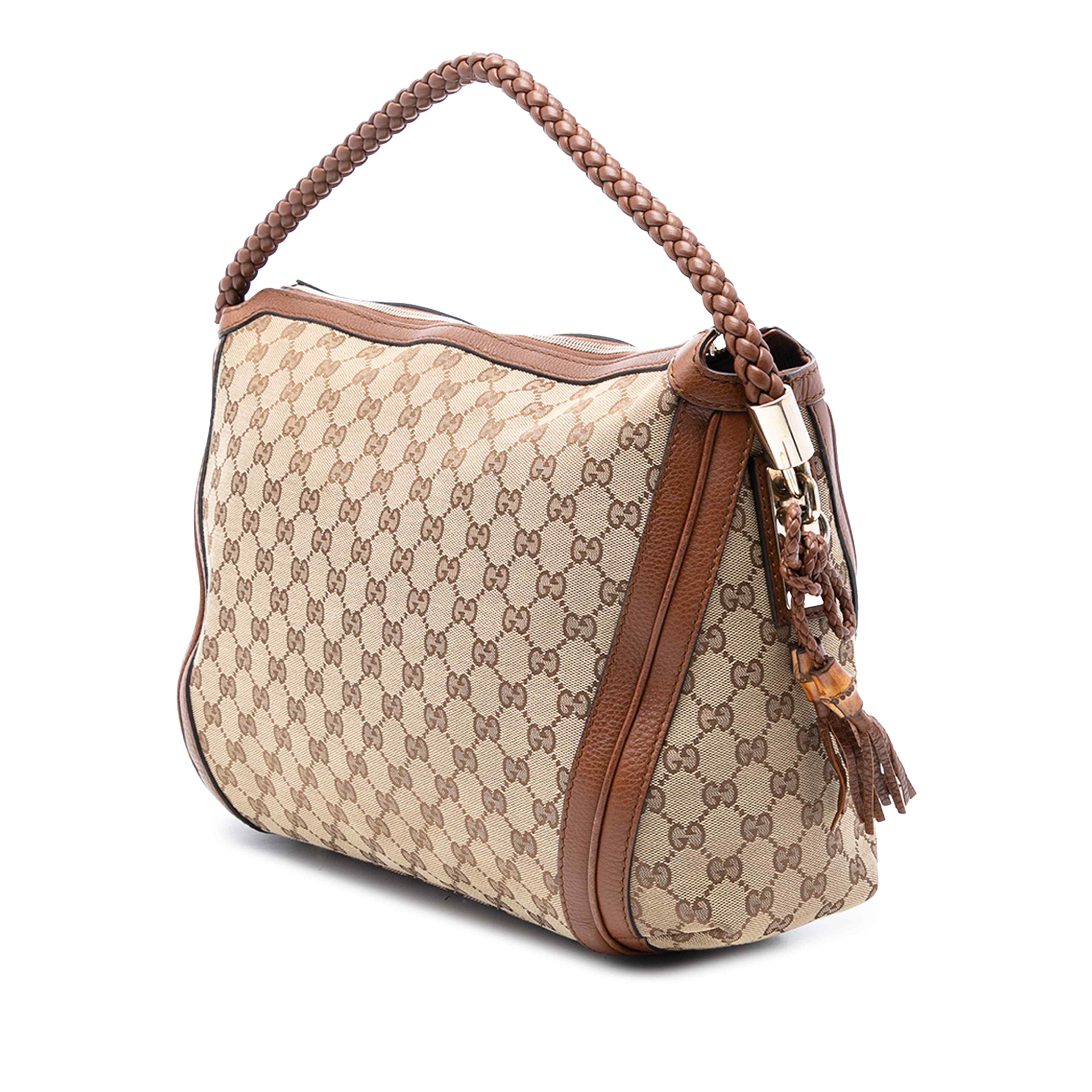 Gucci Medium Gg Canvas Bella Shoulder Bag, från Luxclusif, i färgen beige. Klicka för att öppna bilden i stort format