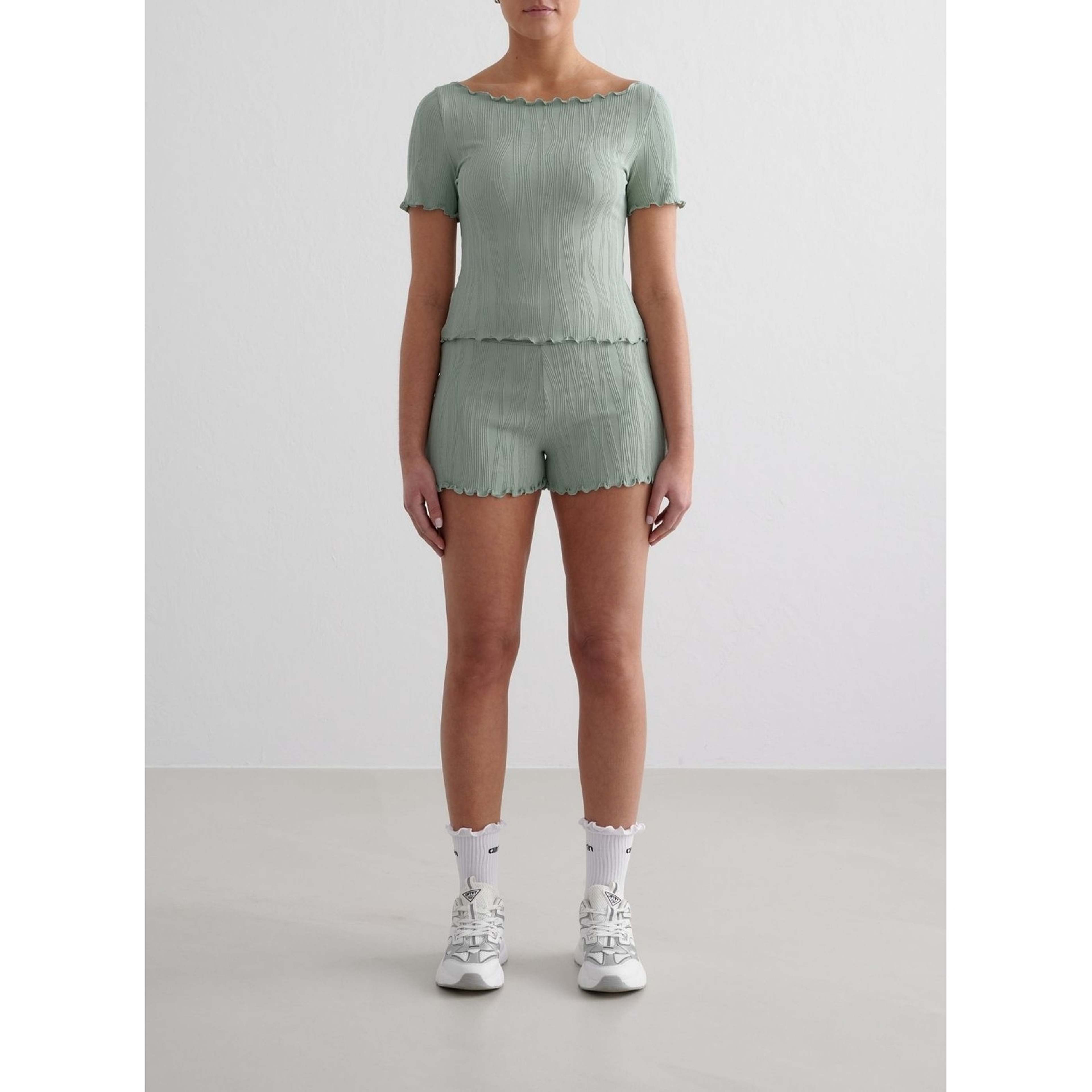 Aqua Tulip Short Sleeve Top