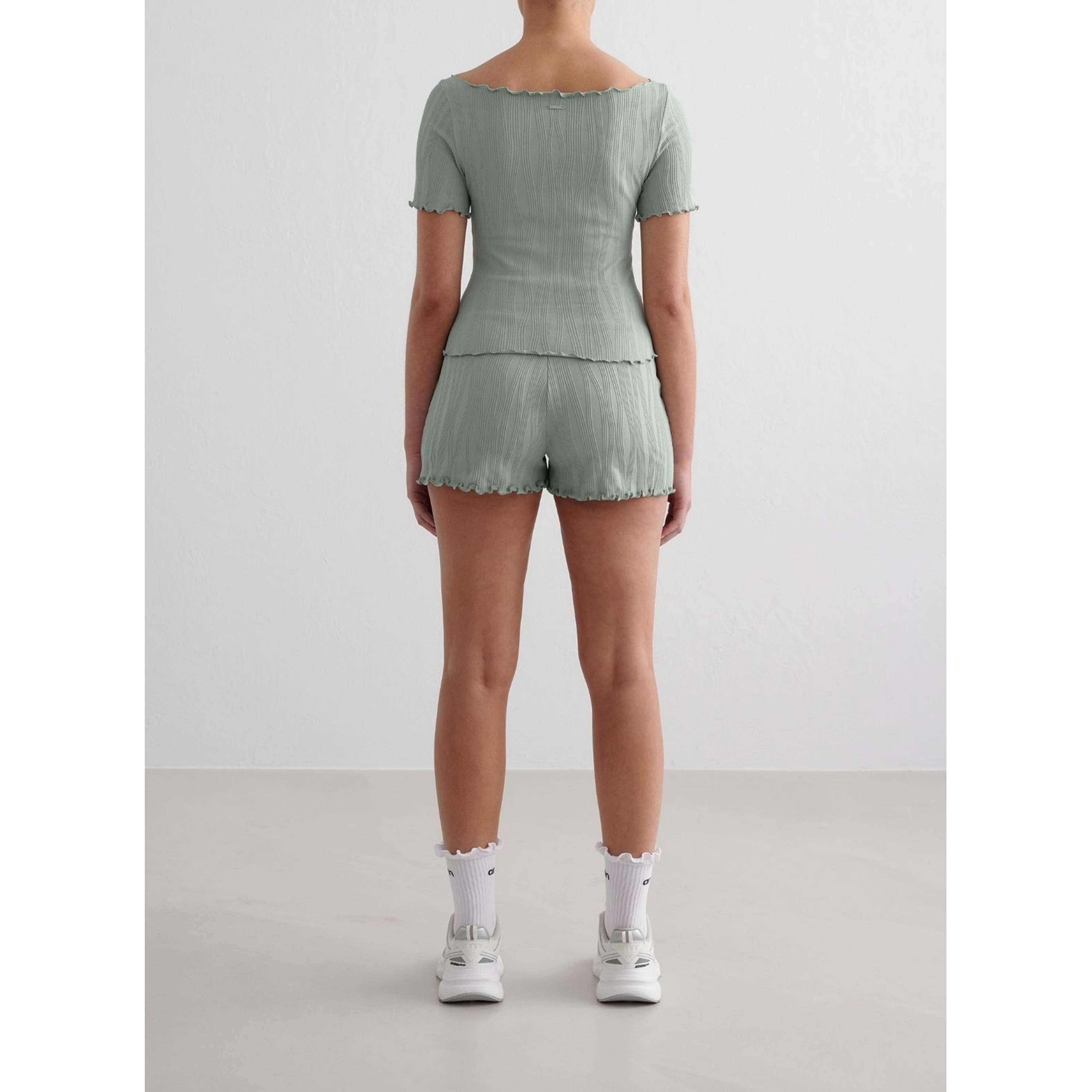 Aqua Tulip Short Sleeve Top