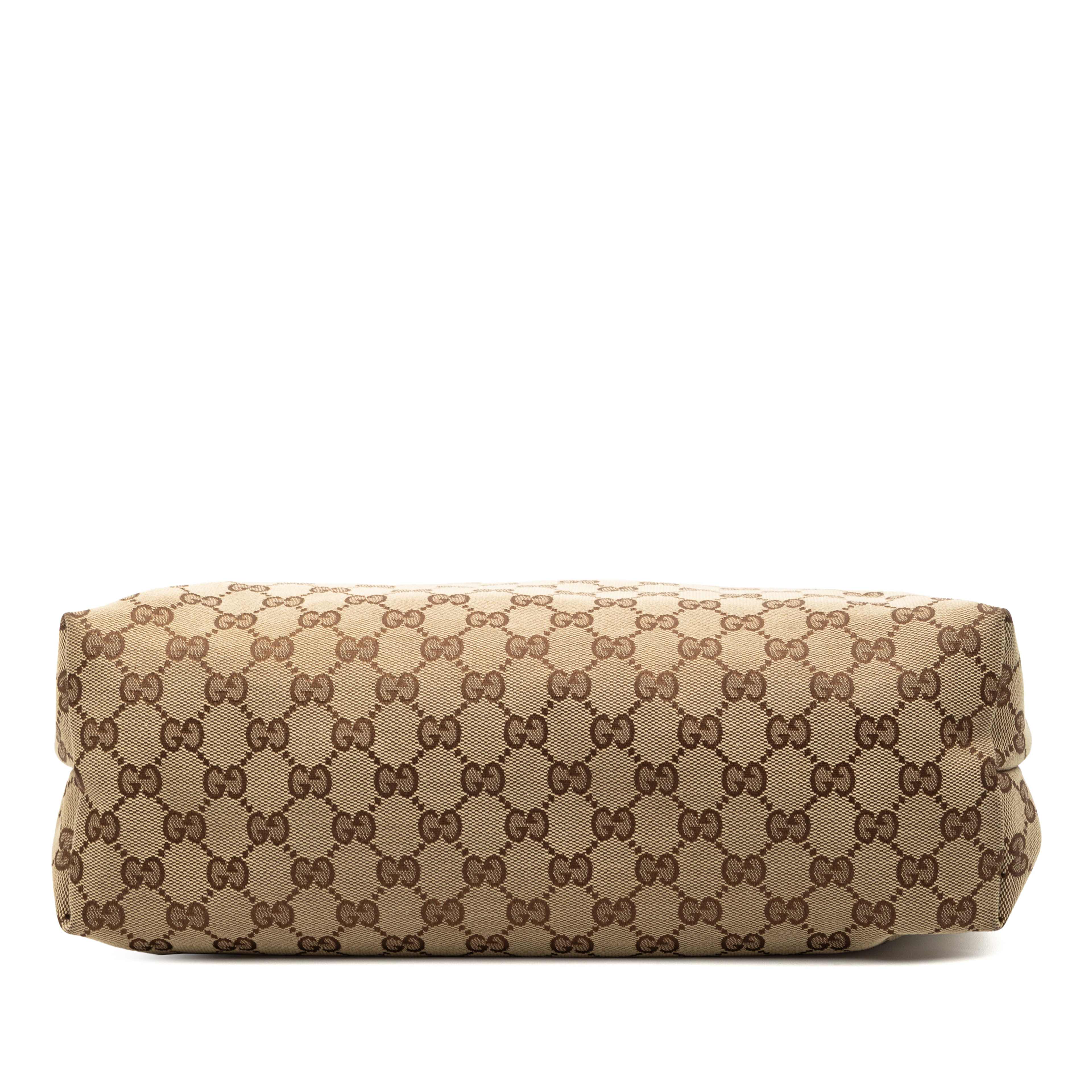 Gucci Gg Canvas Web Crossbody, från Luxclusif, i färgen beige. Klicka för att öppna bilden i stort format