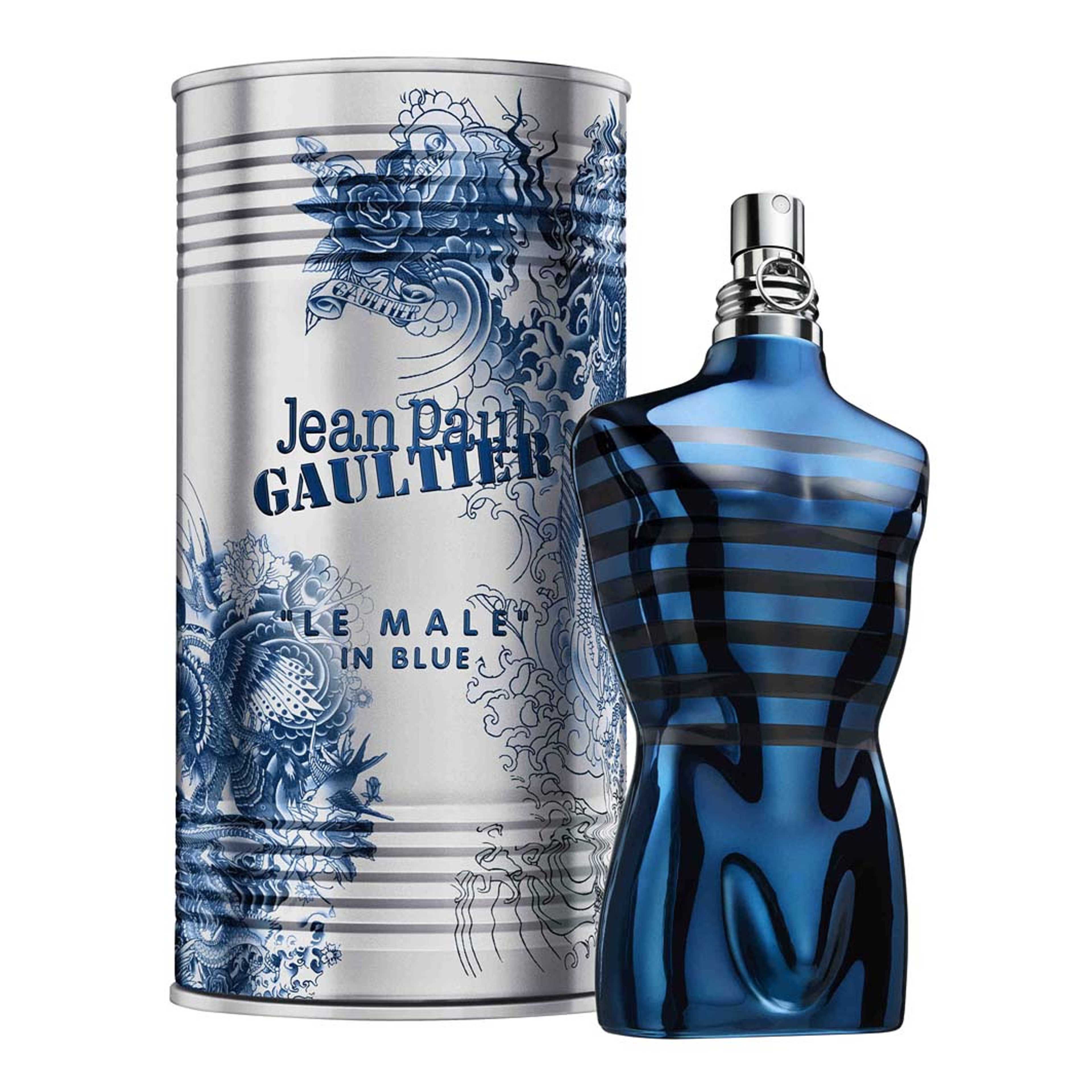 Le Male In Blue Eau de parfum, från Jean Paul Gaultier. Klicka för att öppna bilden i stort format