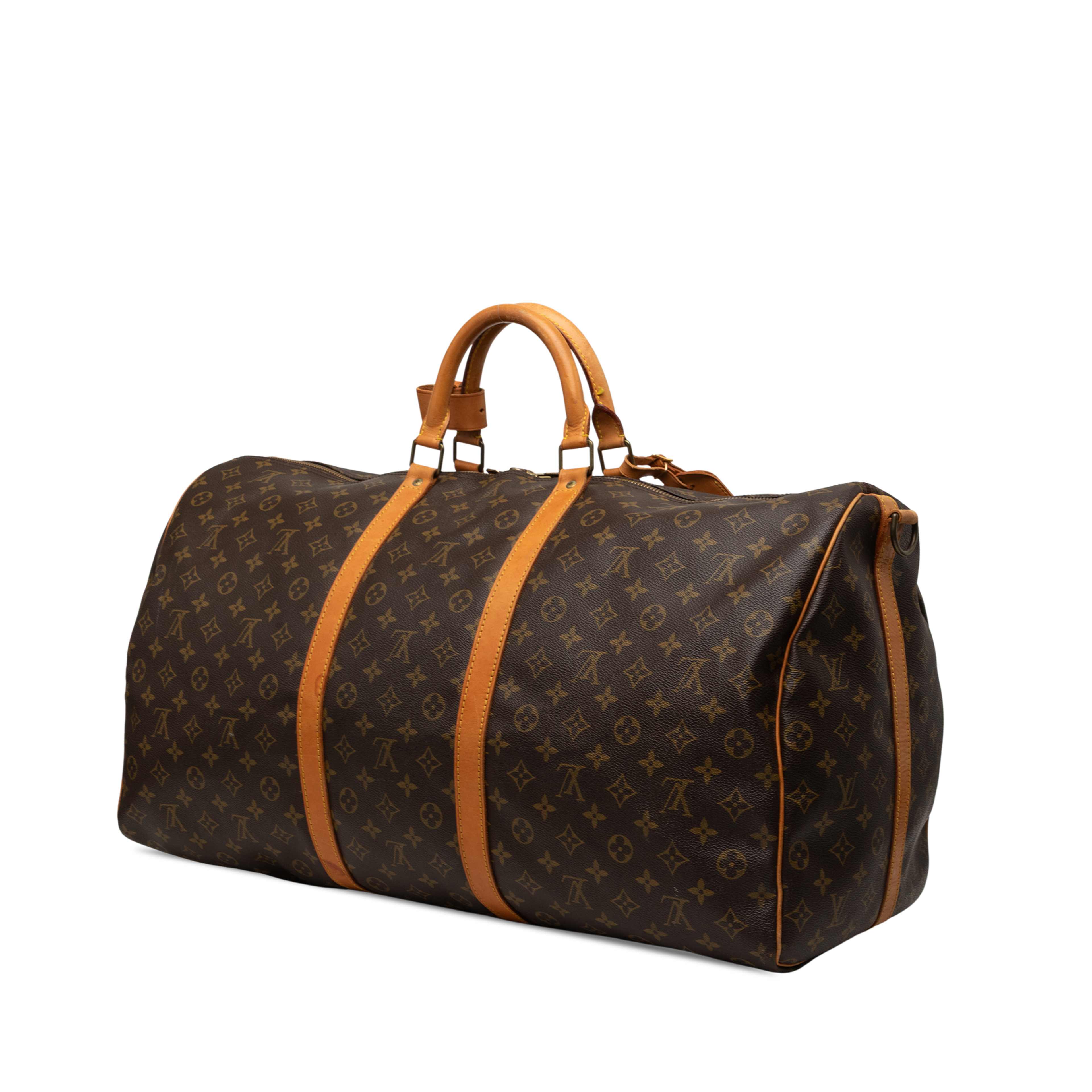 Louis Vuitton Monogram Keepall Bandouliere 60, från Luxclusif, i färgen brun. Klicka för att öppna bilden i stort format