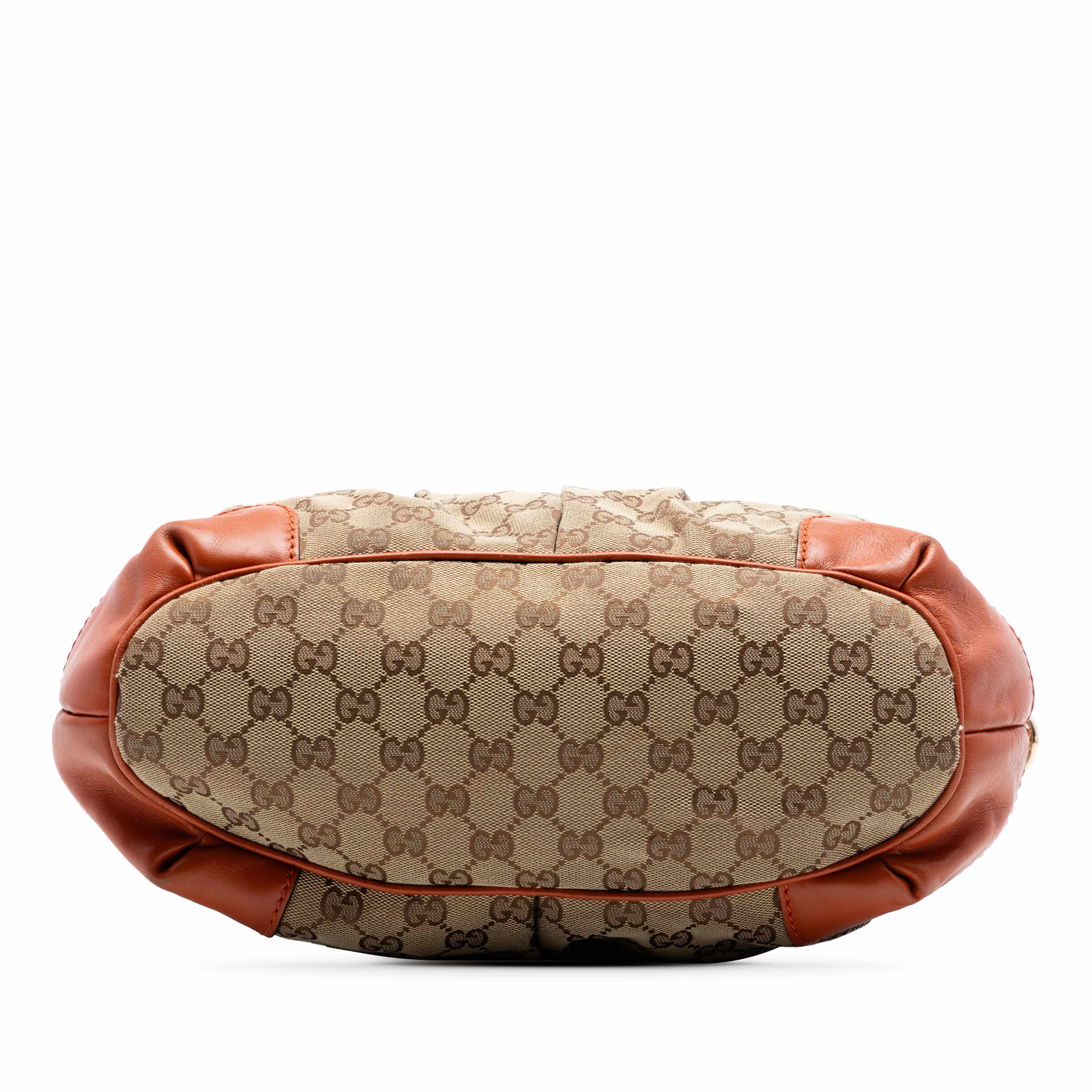 Gucci Gg Canvas Sukey Satchel, från Luxclusif, i färgen orange. Klicka för att öppna bilden i stort format