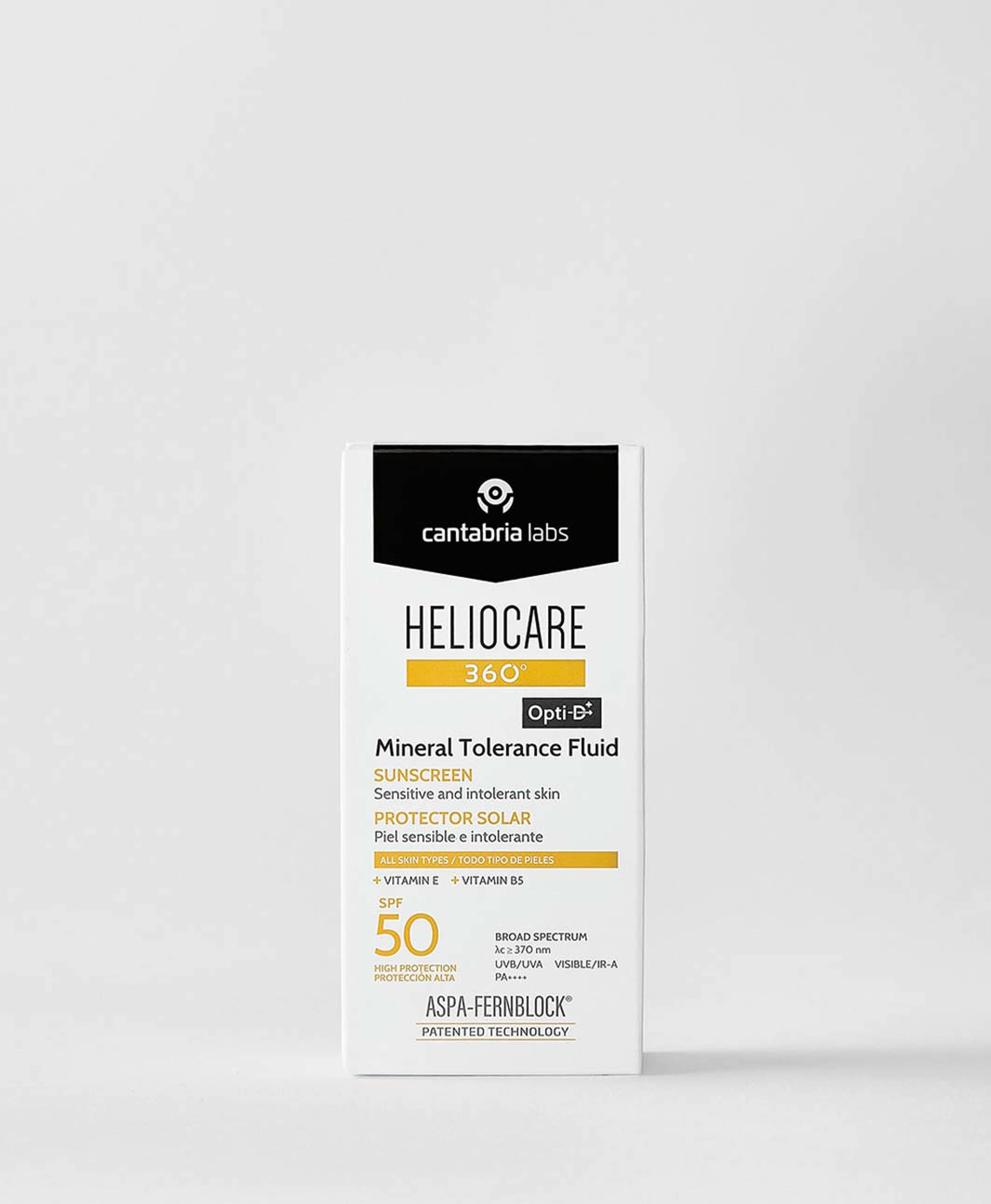 Mineral Tolerance Fluid, från Heliocare. Klicka för att öppna bilden i stort format