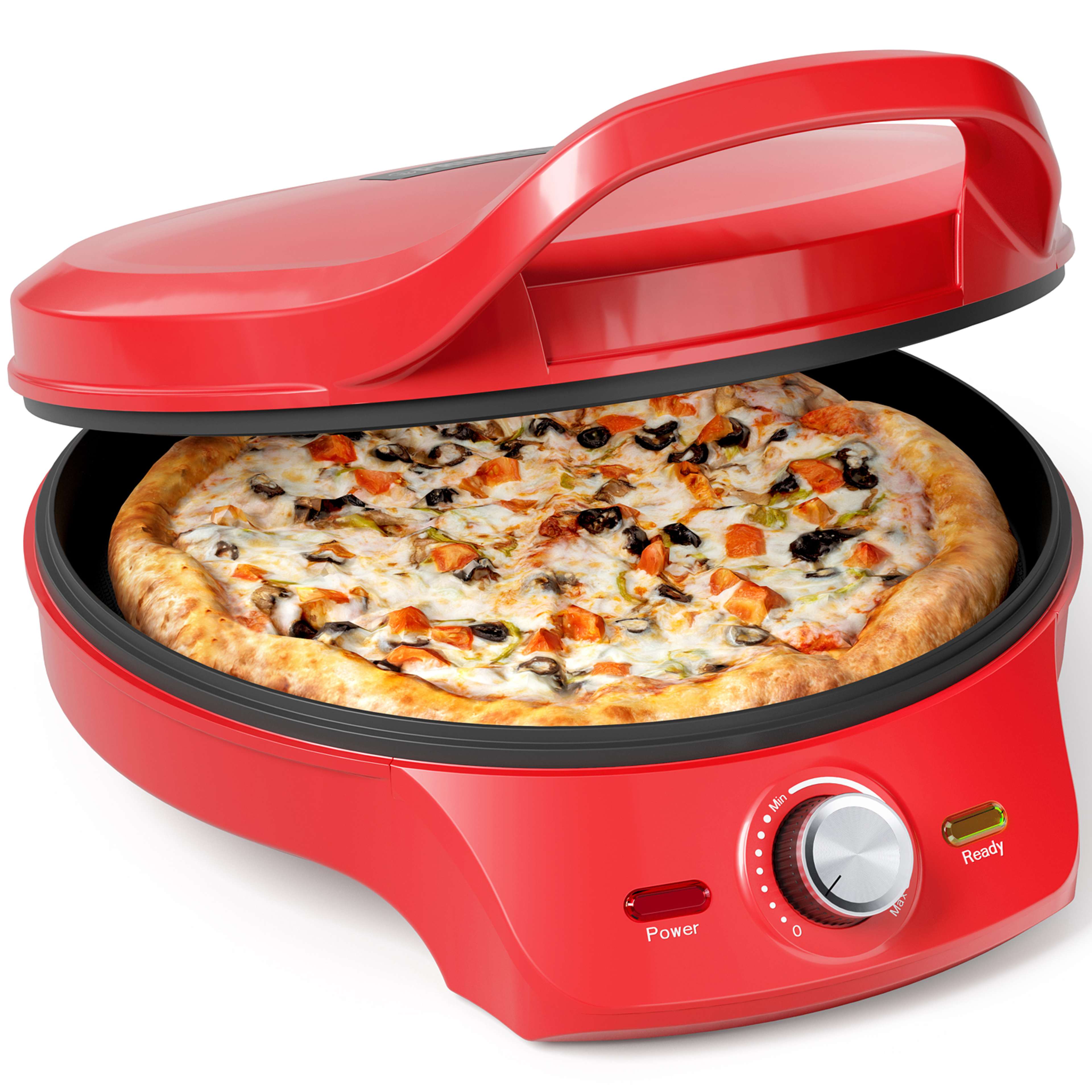 Pizza Maker 32cm 2000w, från Princess, i färgen röd. Klicka för att öppna bilden i stort format