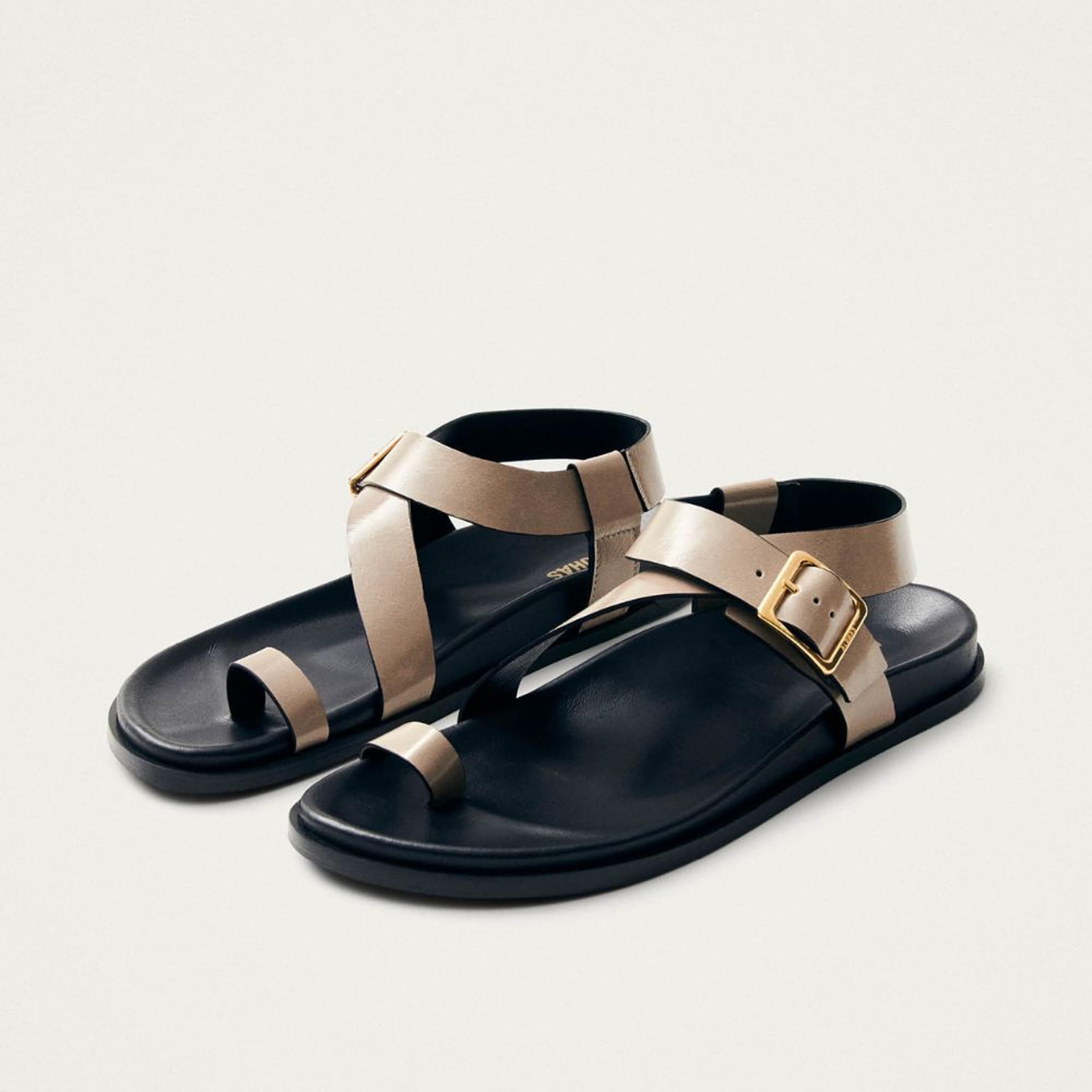 Siren Onix Stone Beige Leather Sandals