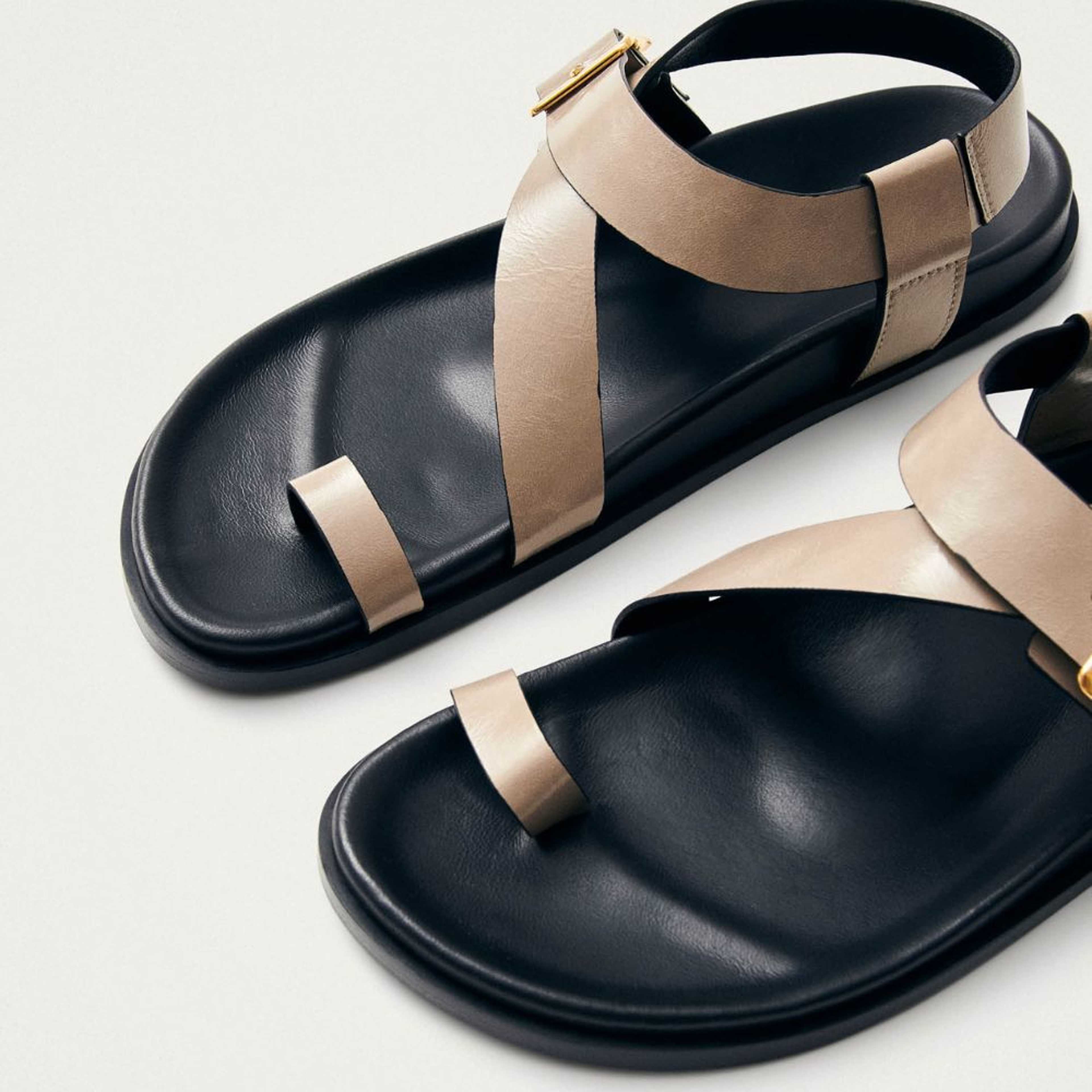 Siren Onix Stone Beige Leather Sandals