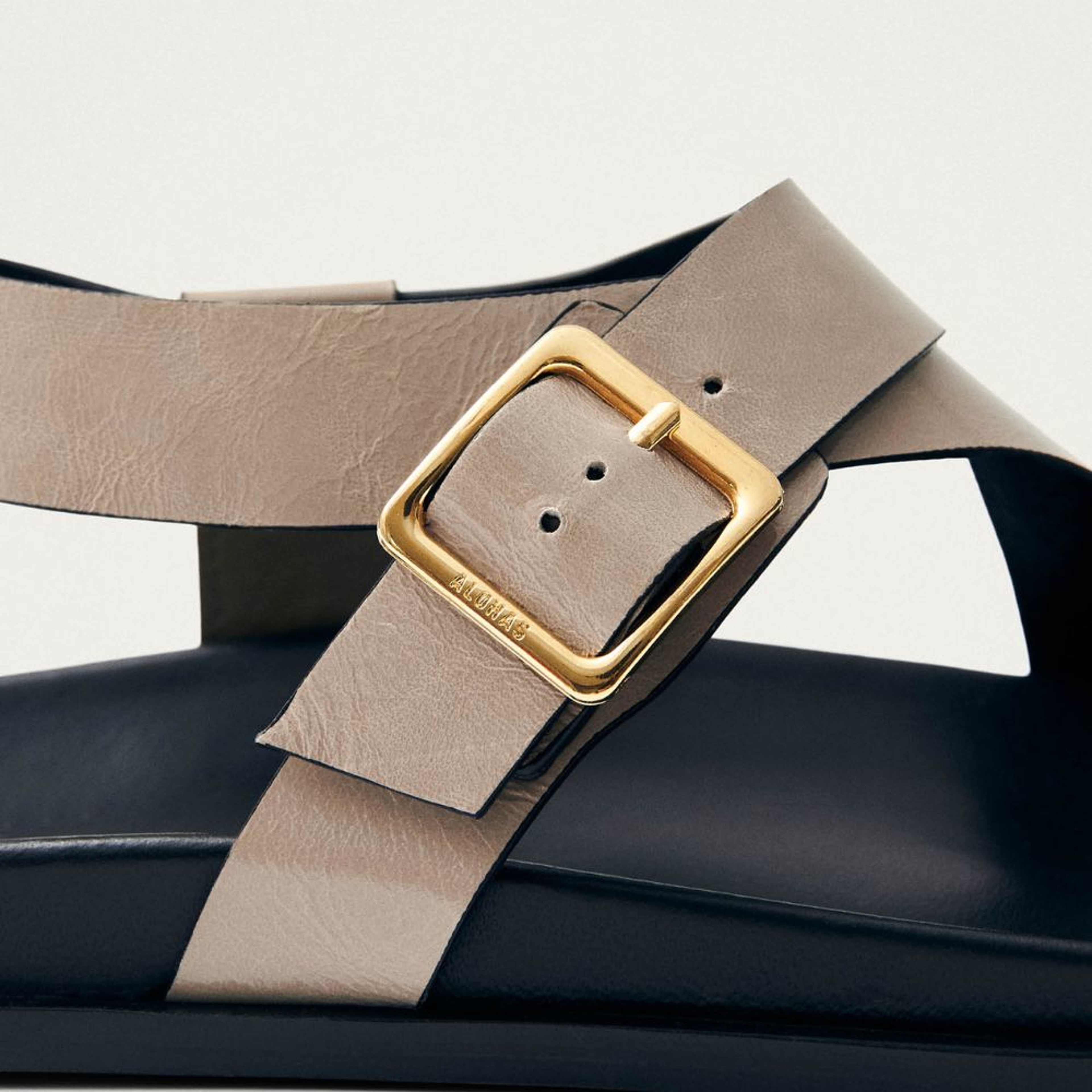 Siren Onix Stone Beige Leather Sandals