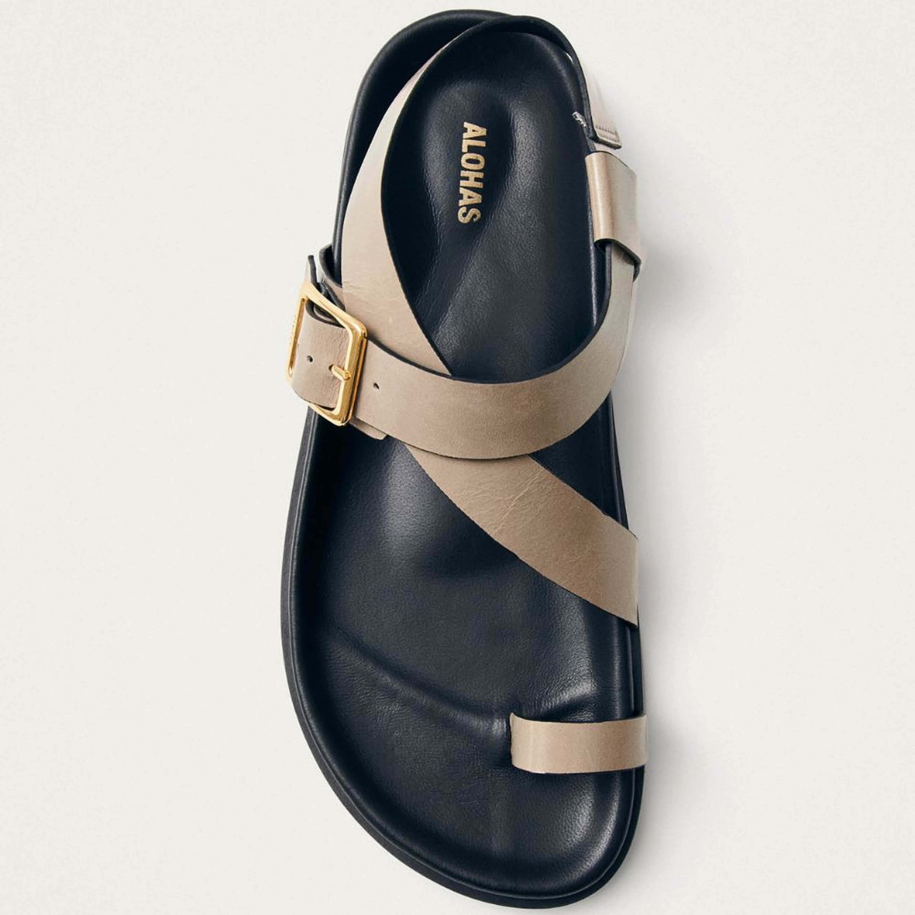 Siren Onix Stone Beige Leather Sandals