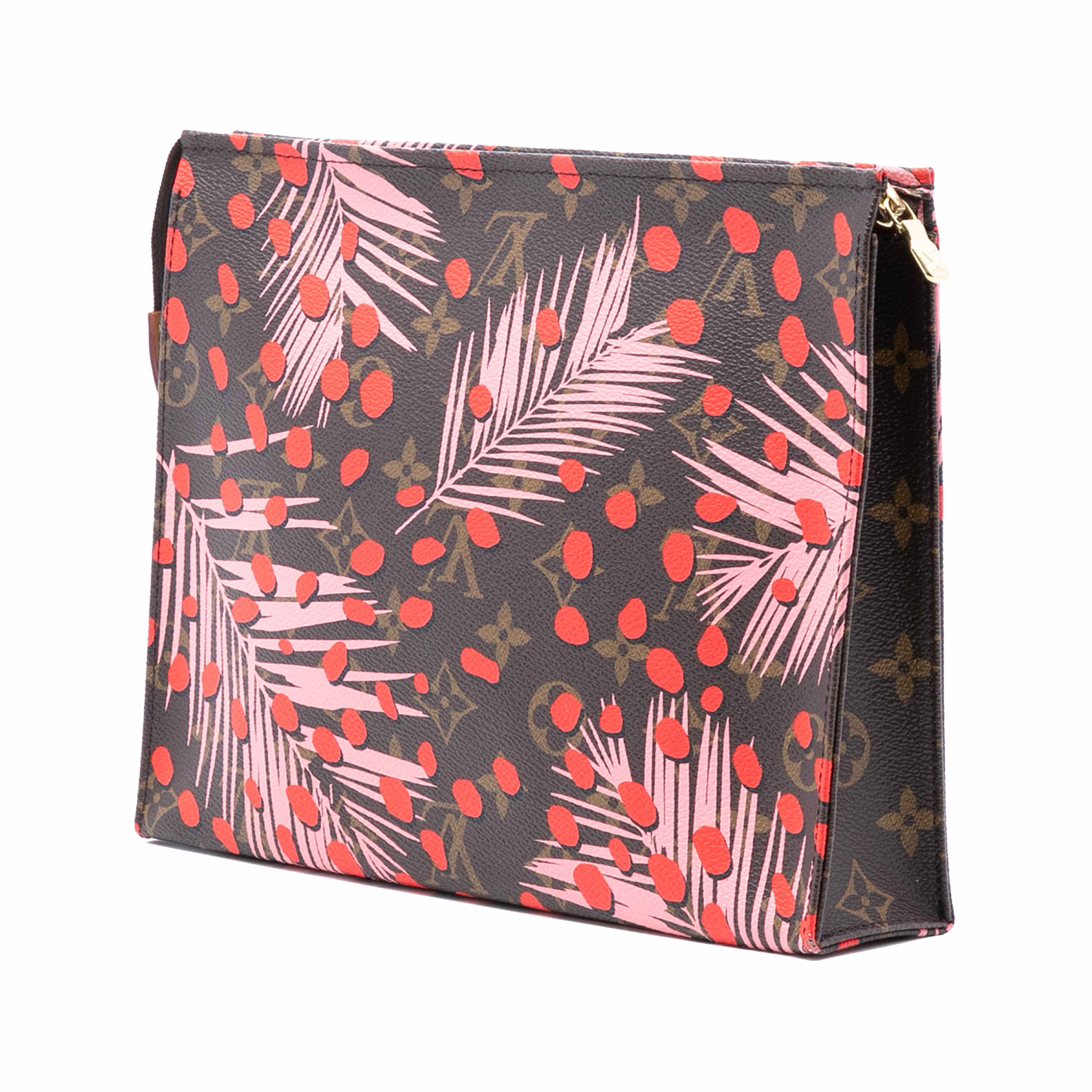 Louis Vuitton Monogram Jungle Dots Toiletry Pouch 26, från Luxclusif, i färgen brown. Klicka för att öppna bilden i stort format