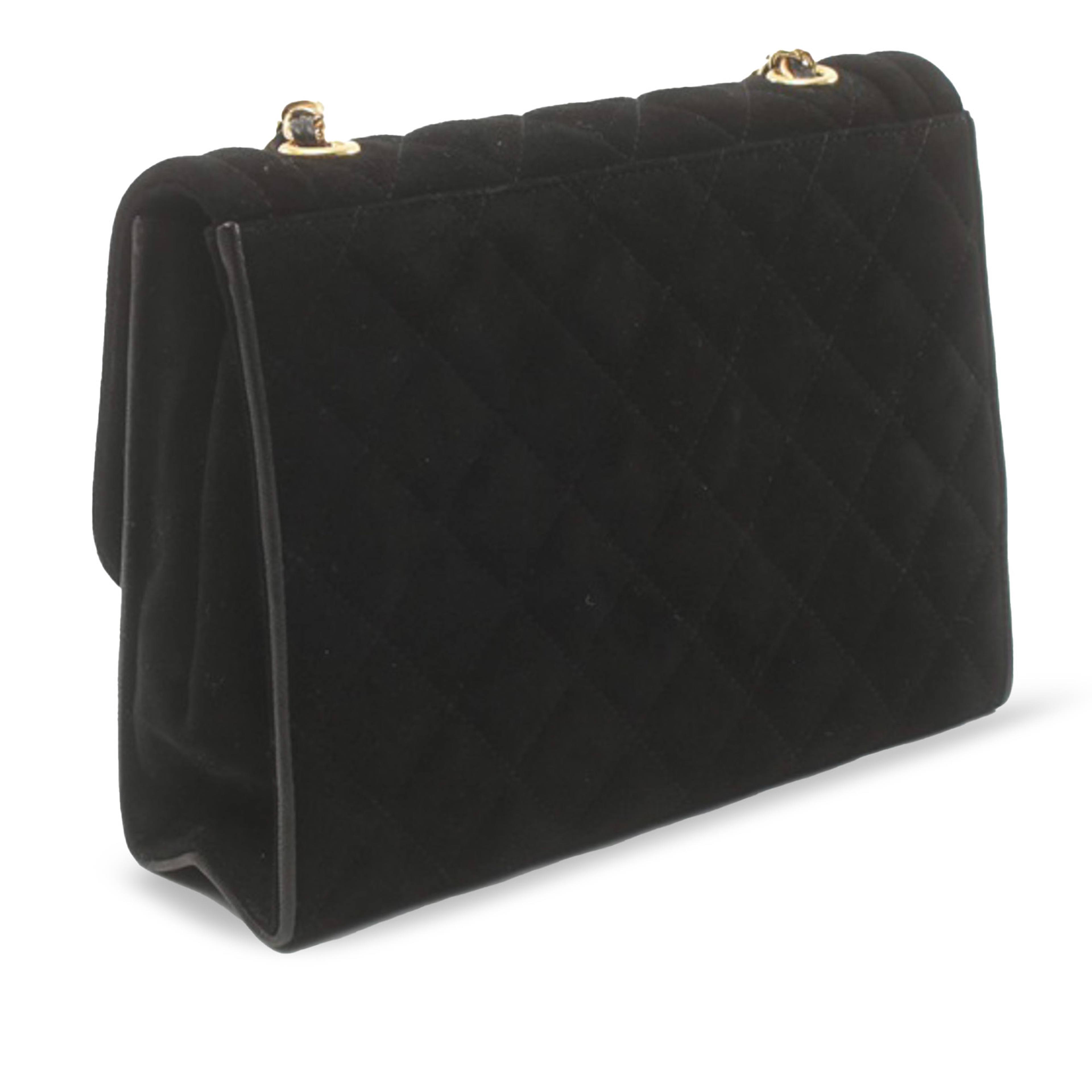 Chanel Quilted Suede Tassel Flap