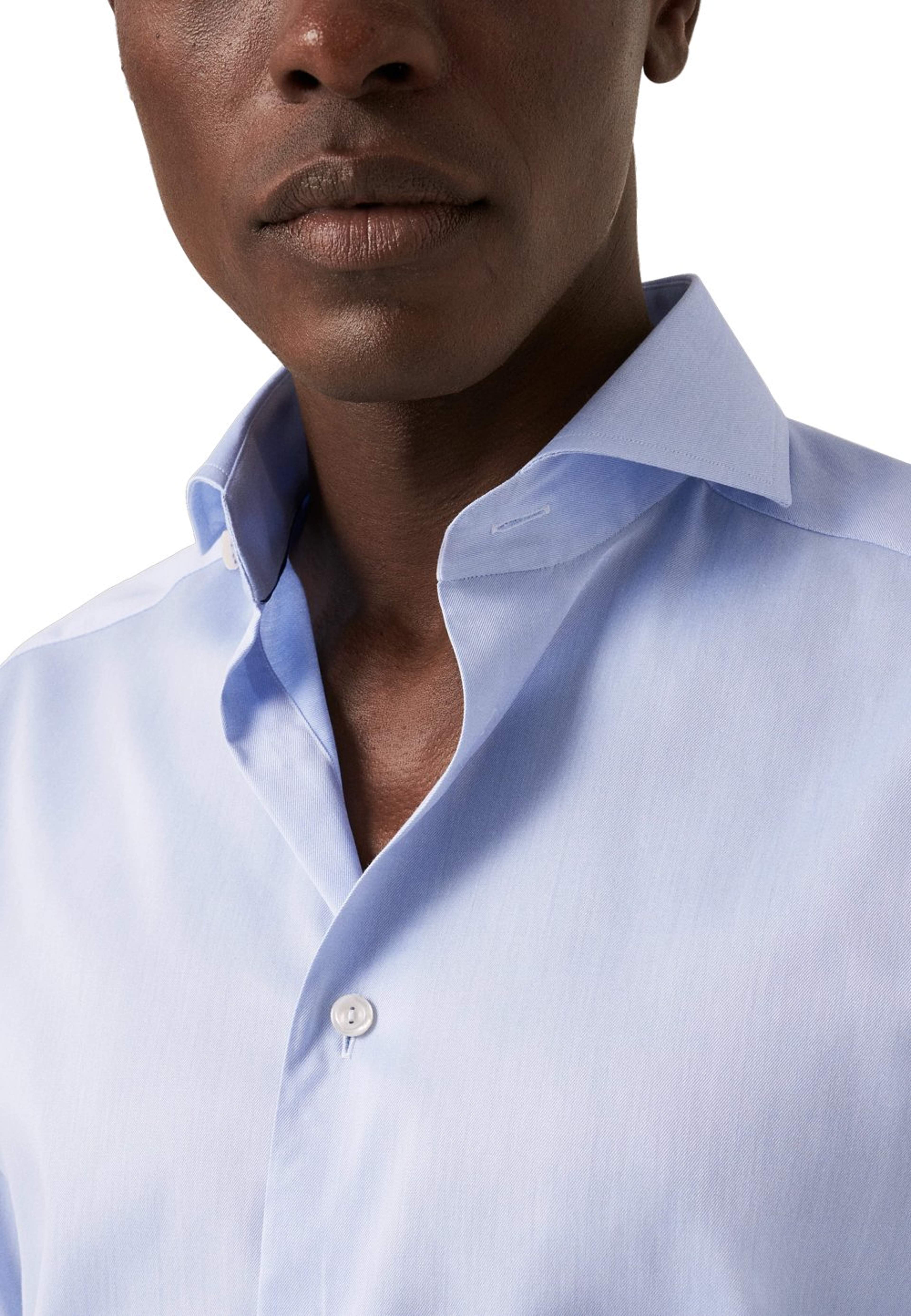 Signature Twill-skjorta Slim Fit, Extreme Cut Away-krage