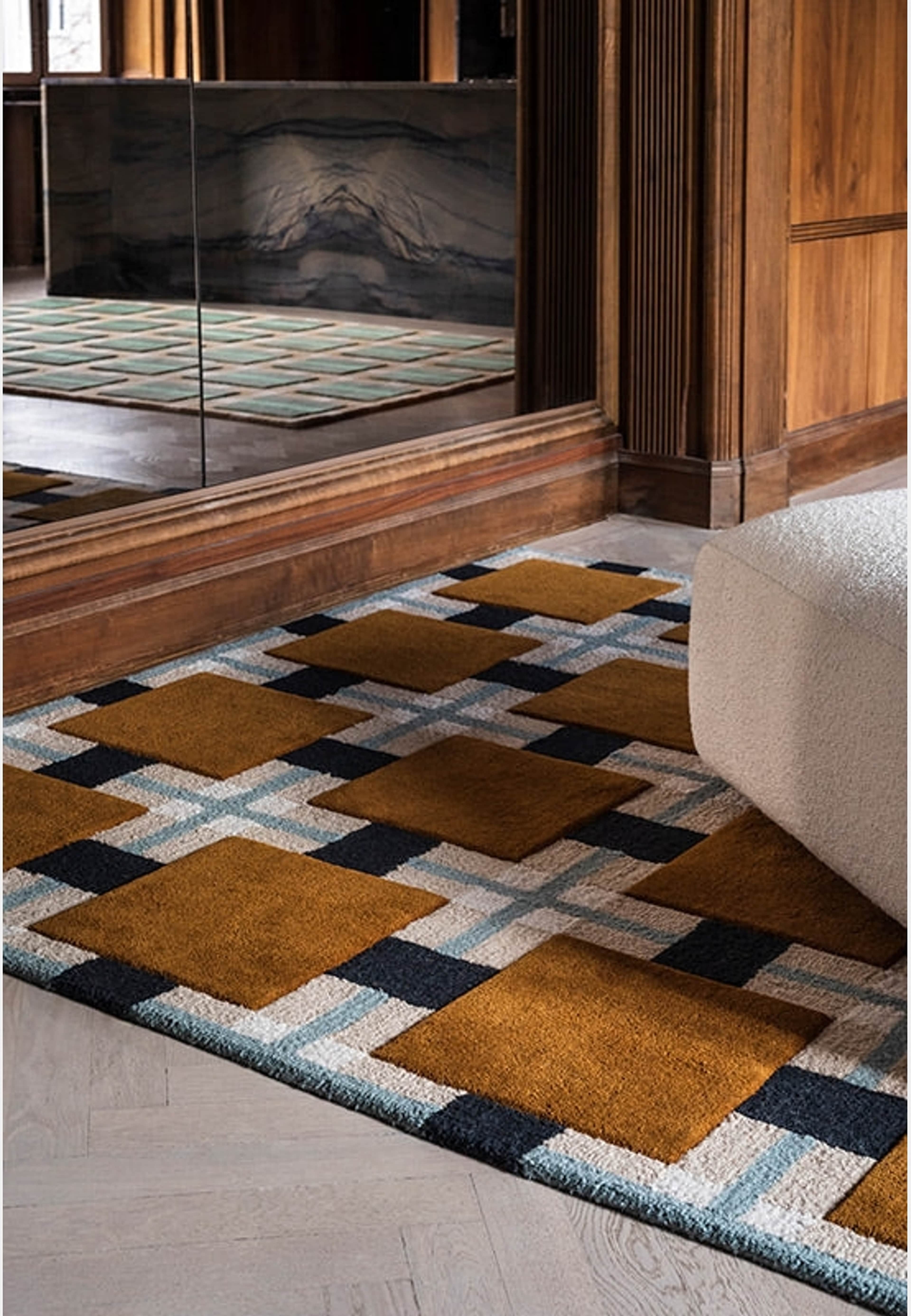 Evelina Kroon Jutematta 300x300cm, från Layered, i färgen orange. Klicka för att öppna bilden i stort format