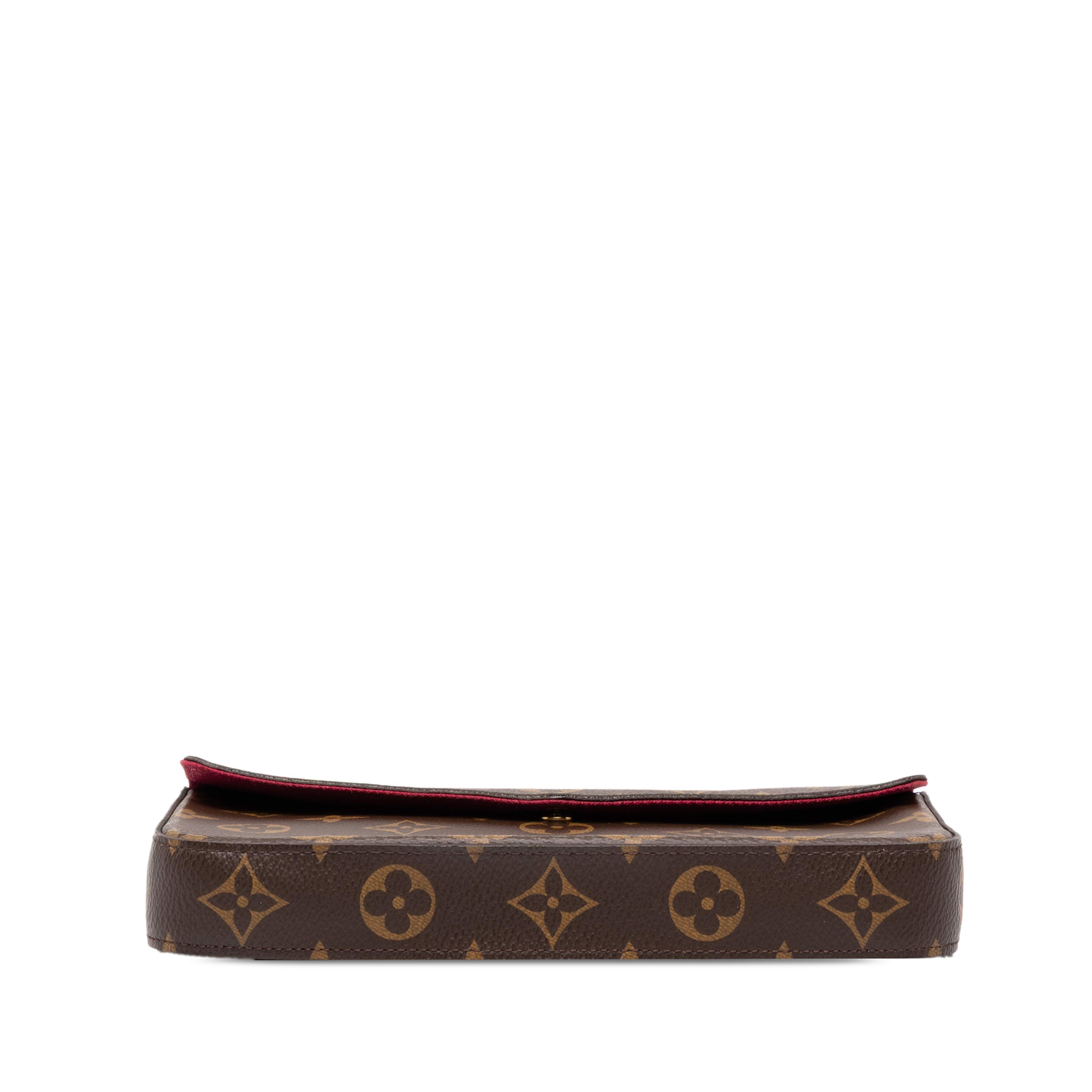 Louis Vuitton Monogram Pochette Felicie, från Luxclusif, i färgen brun. Klicka för att öppna bilden i stort format