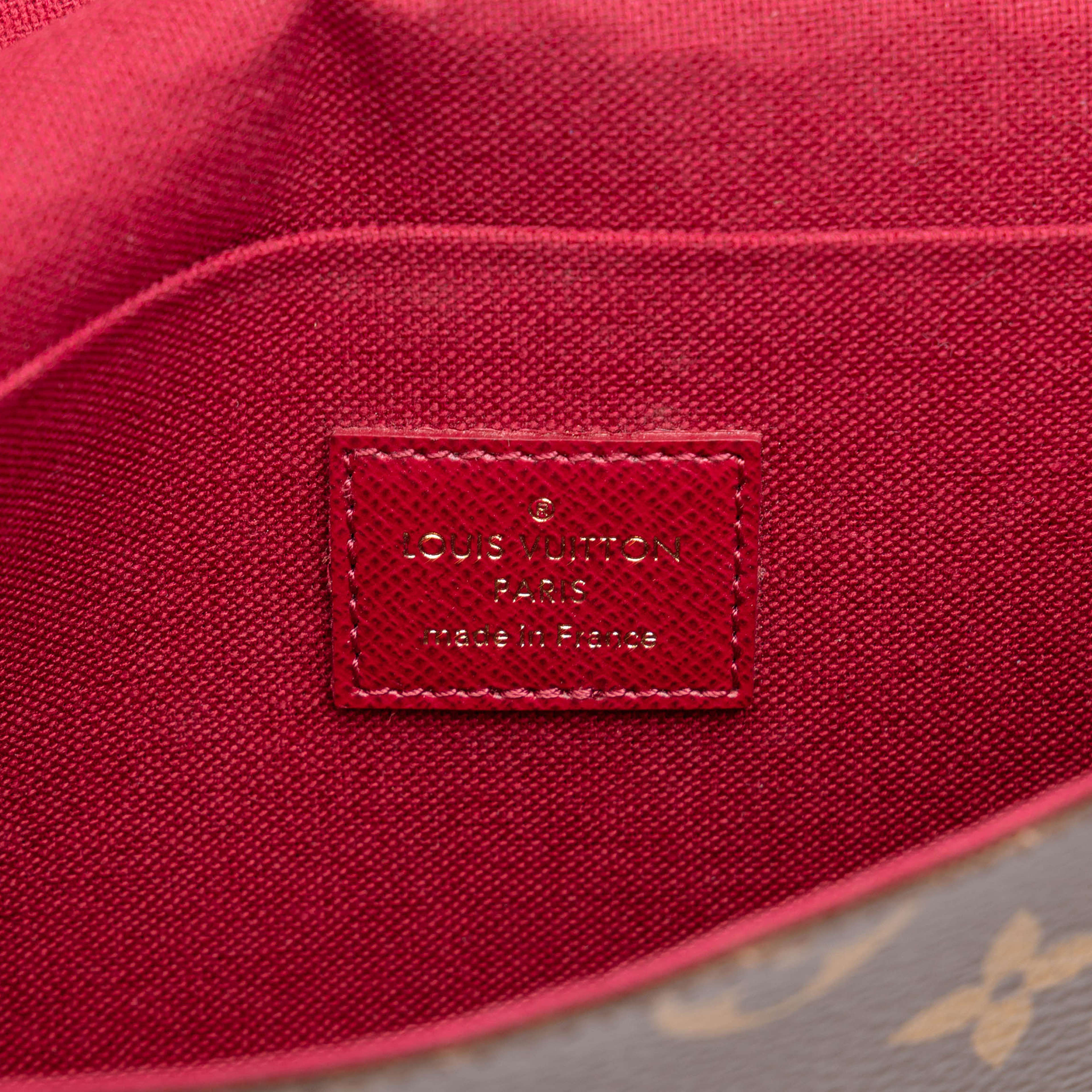 Louis Vuitton Monogram Pochette Felicie, från Luxclusif, i färgen brun. Klicka för att öppna bilden i stort format