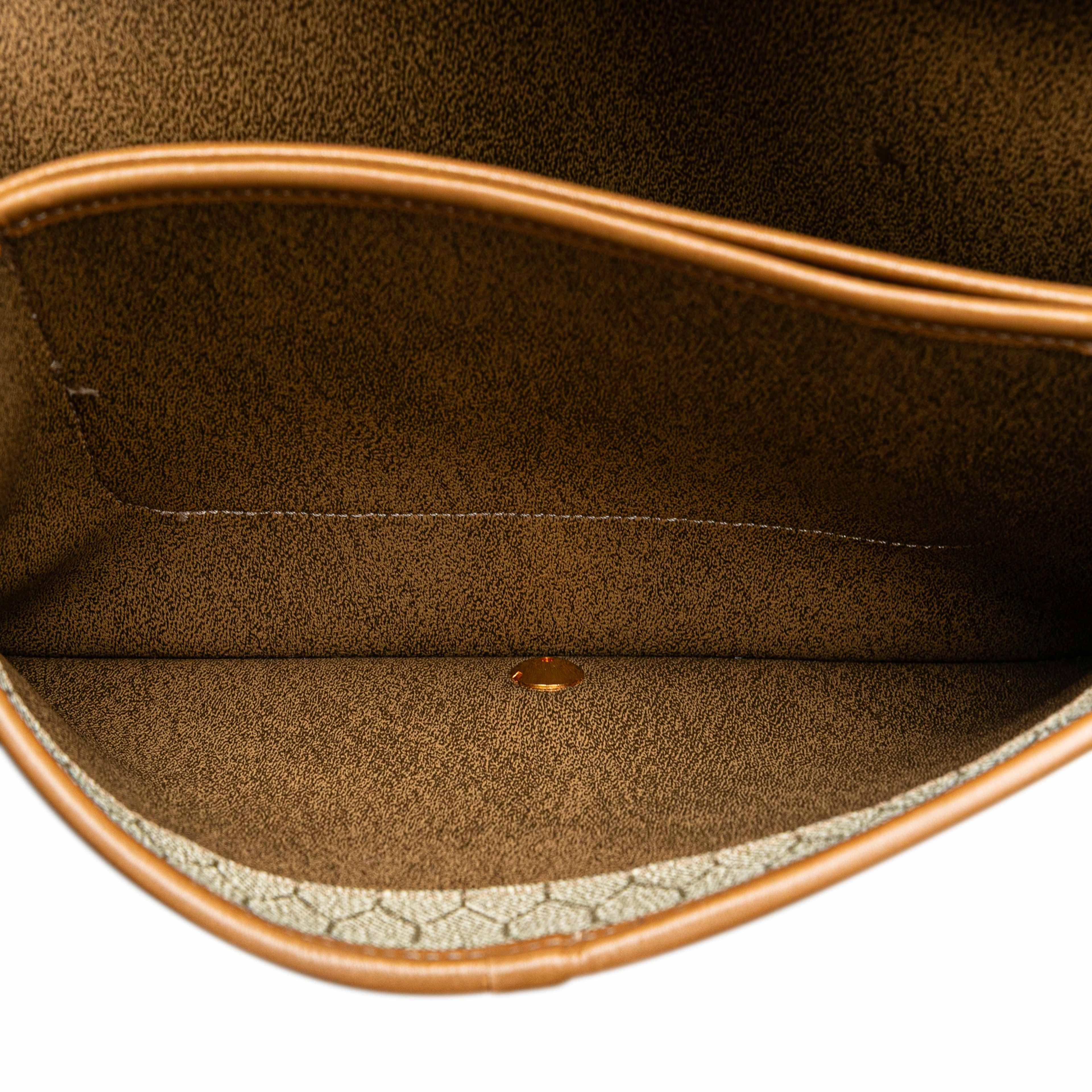 Dior Honeycomb Coated Canvas Chain Shoulder Bag