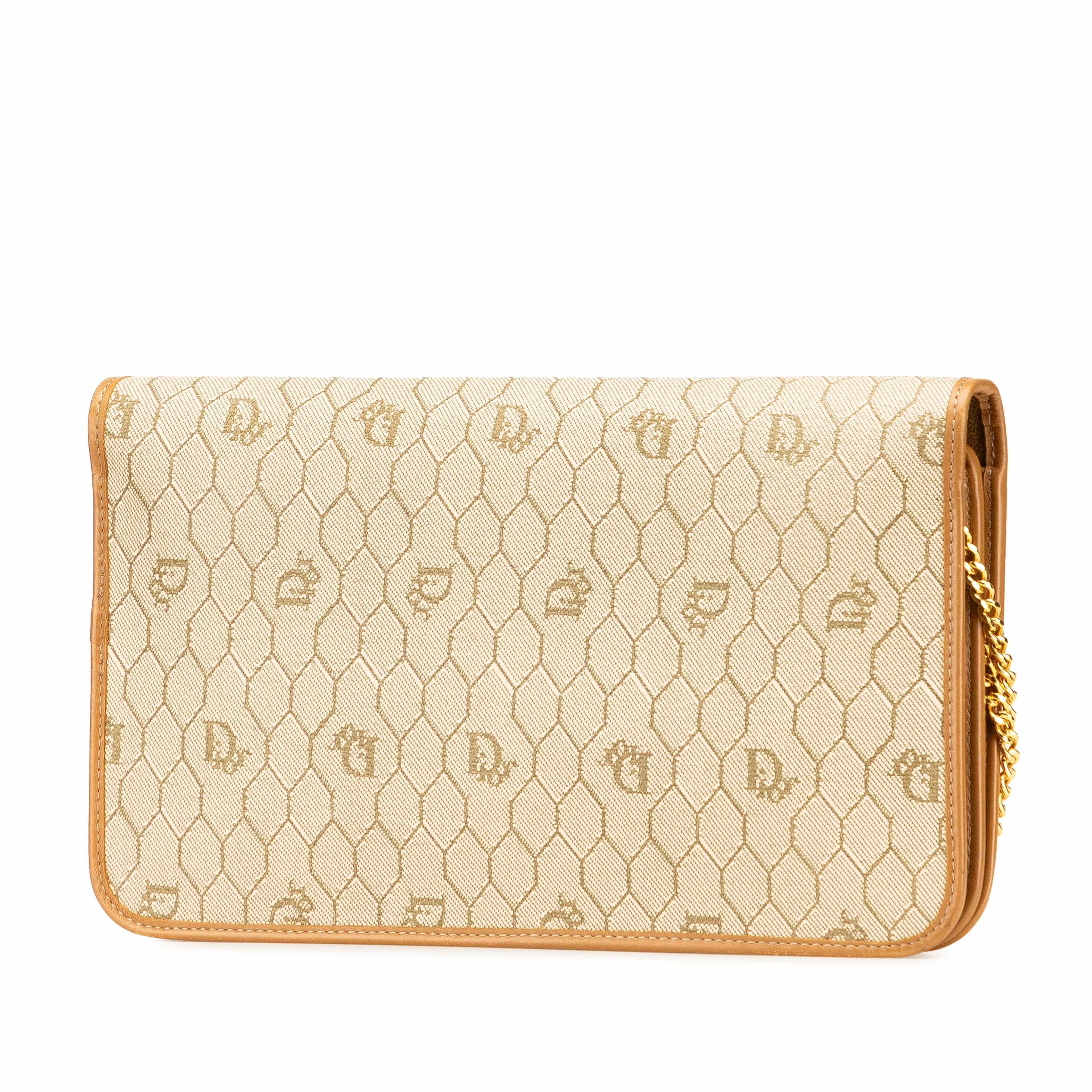 Dior Honeycomb Coated Canvas Chain Shoulder Bag