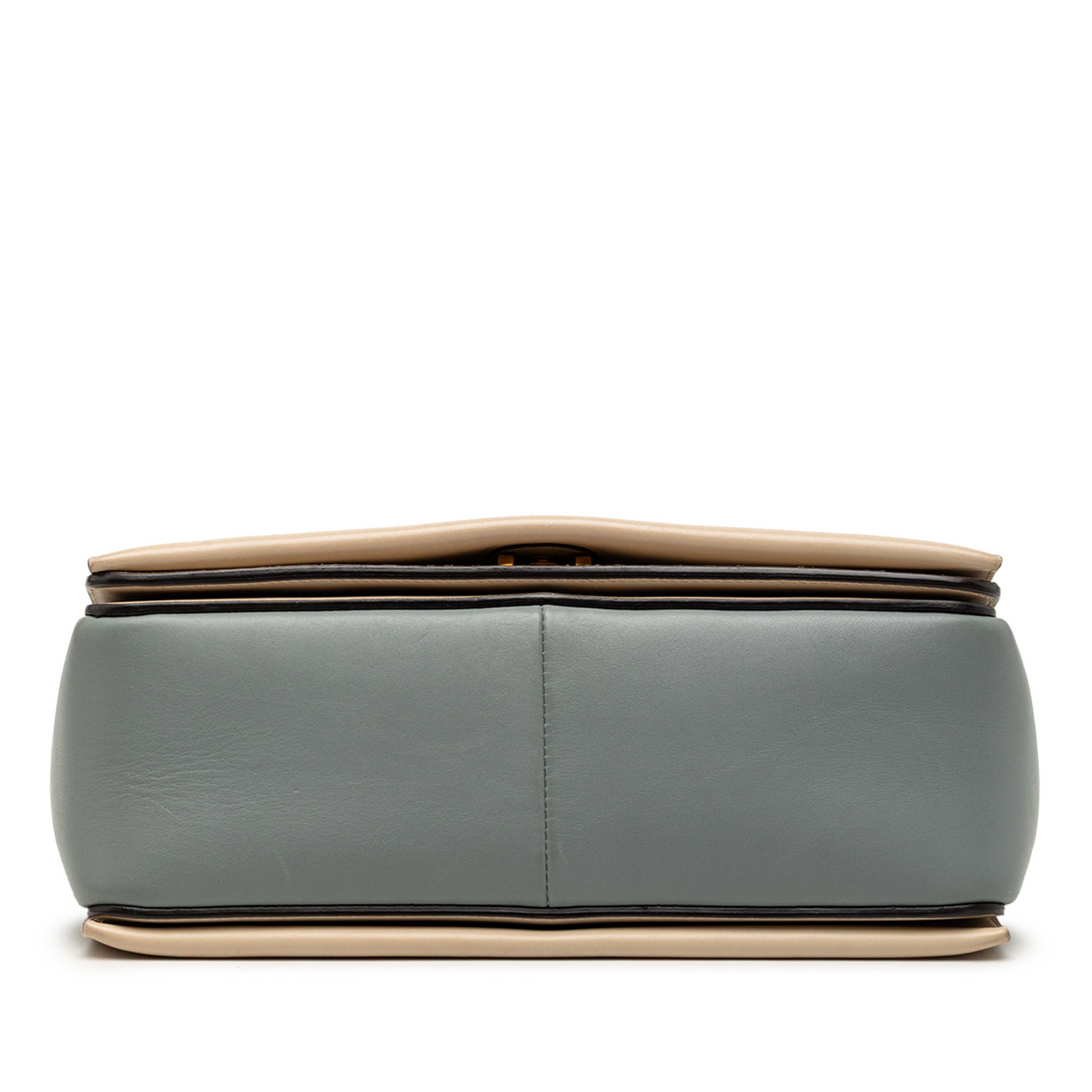 Celine Leather Frame Shoulder Bag, från Luxclusif, i färgen light blue. Klicka för att öppna bilden i stort format