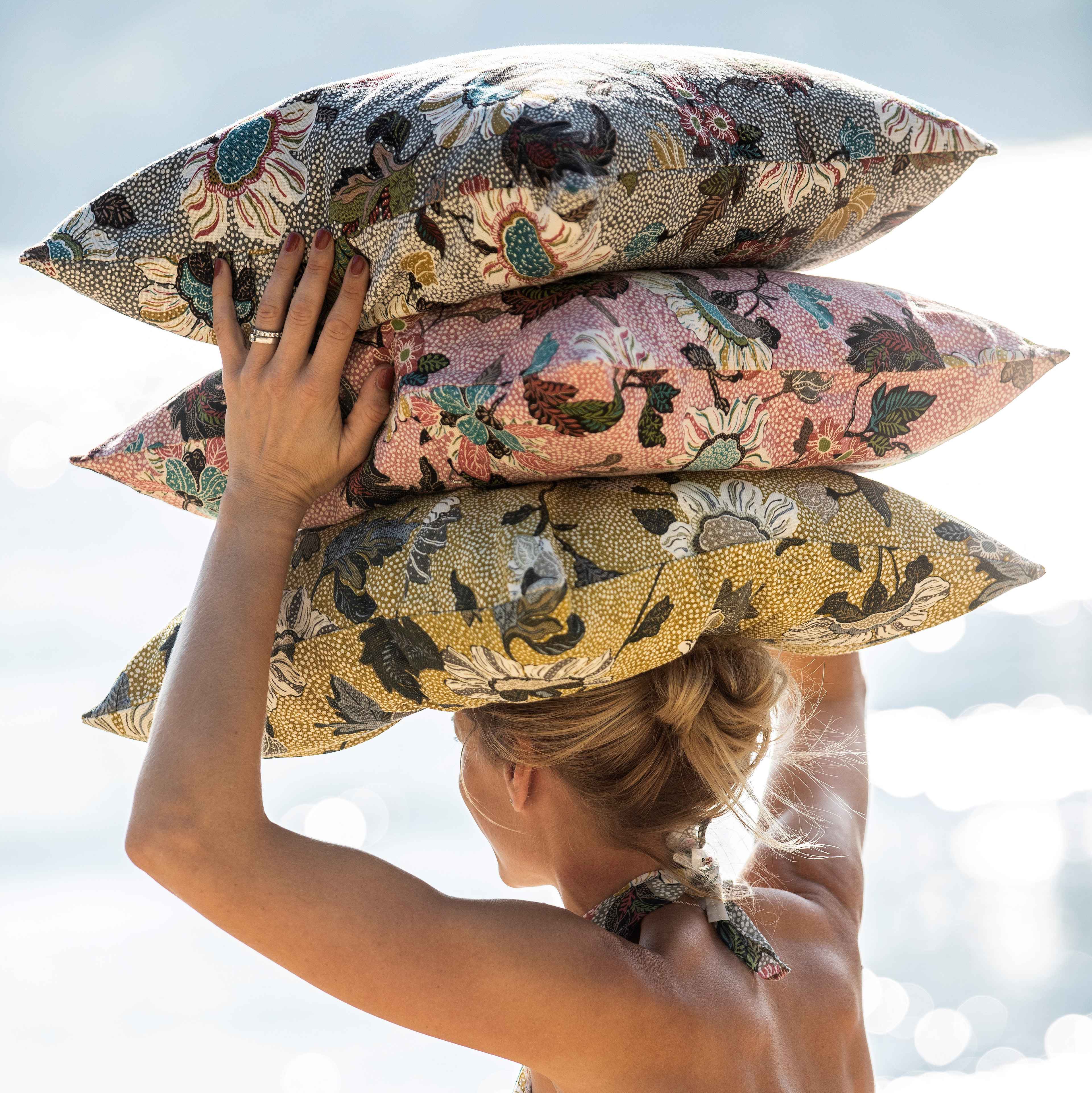 Kuddfodral Flower Linen 50x50 cm