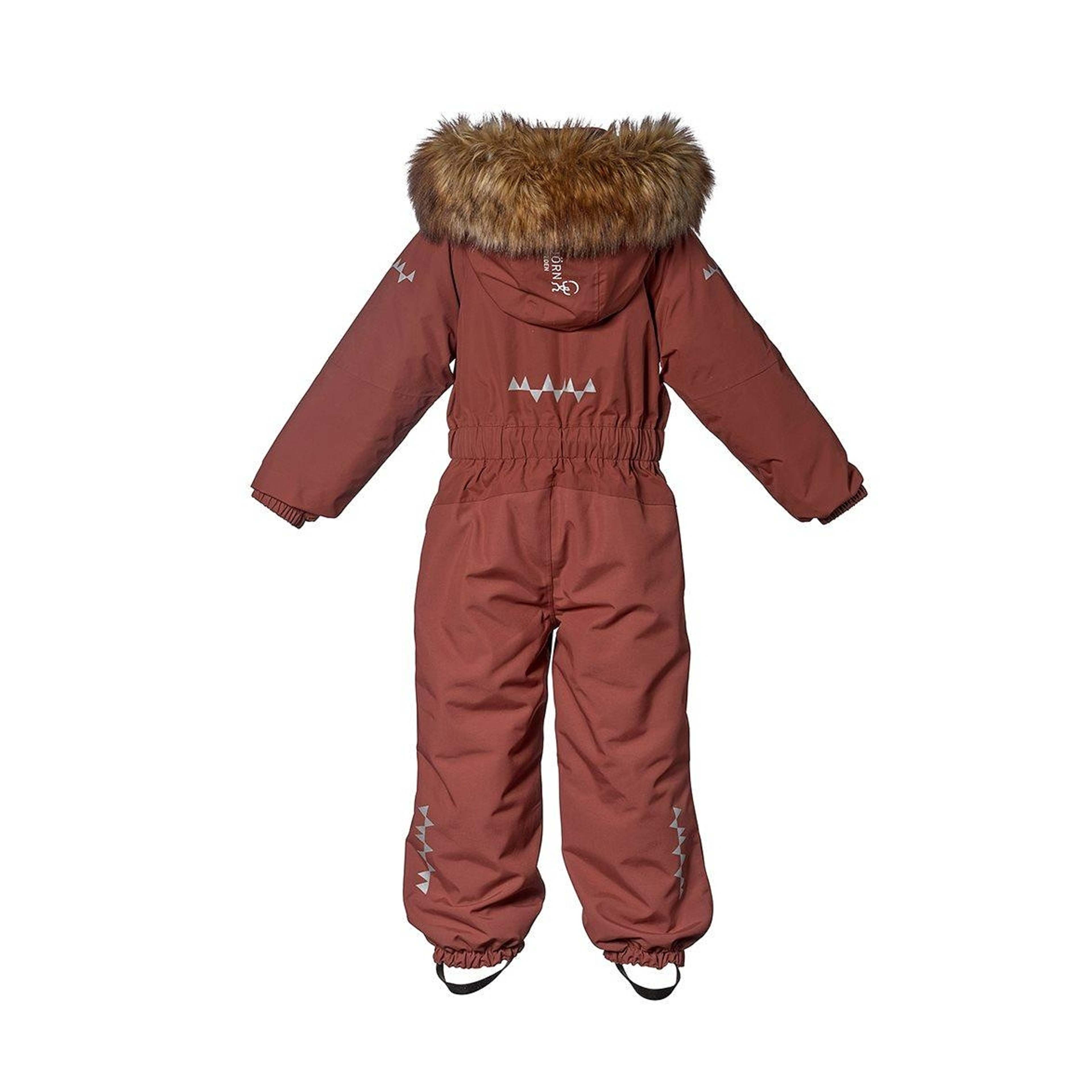 Isbjörn Snowlion Vinteroverall, från ISBJÖRN of Sweden, i färgen volcano. Klicka för att öppna bilden i stort format