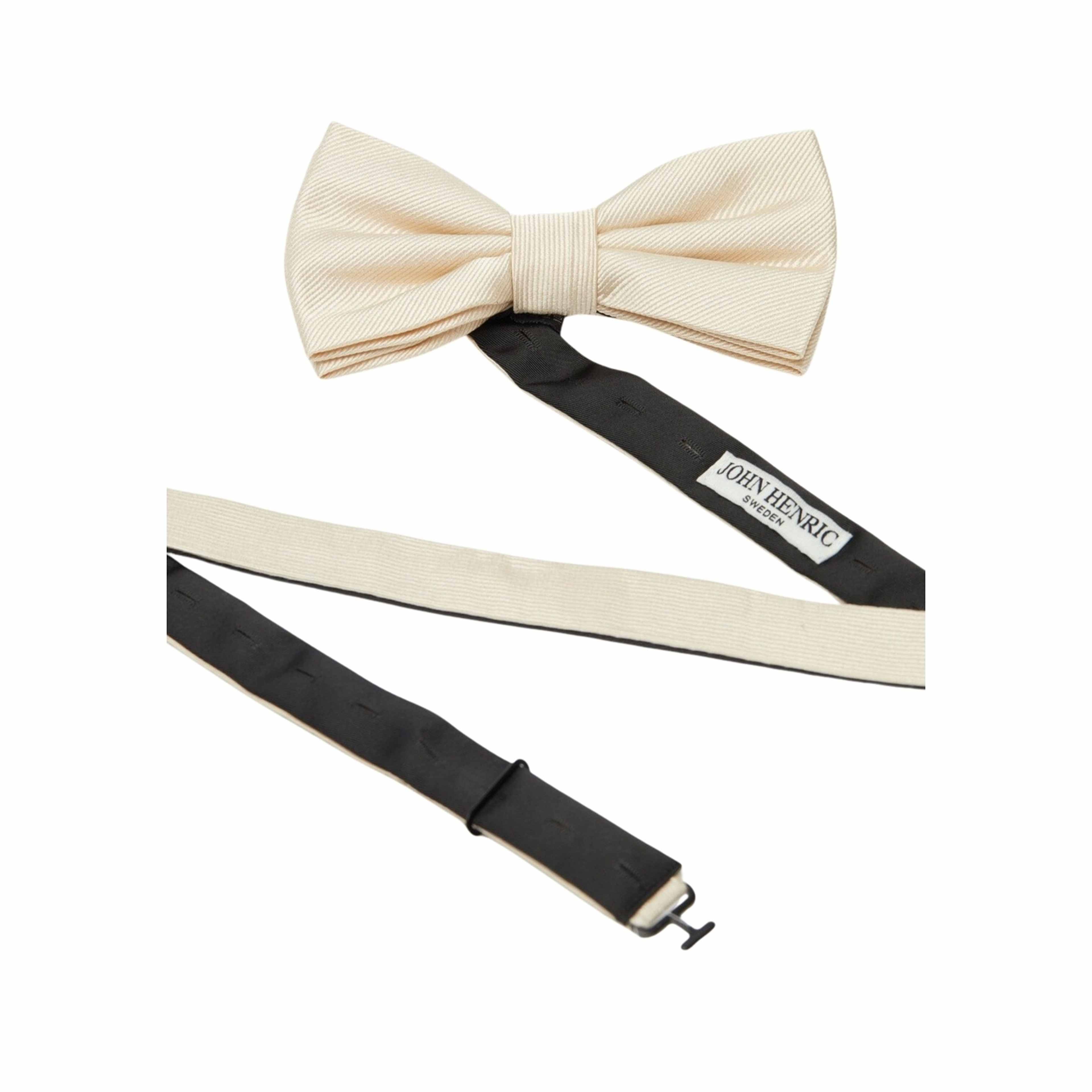 Silk Woven Rib Plain Pre Tied Bow Tie