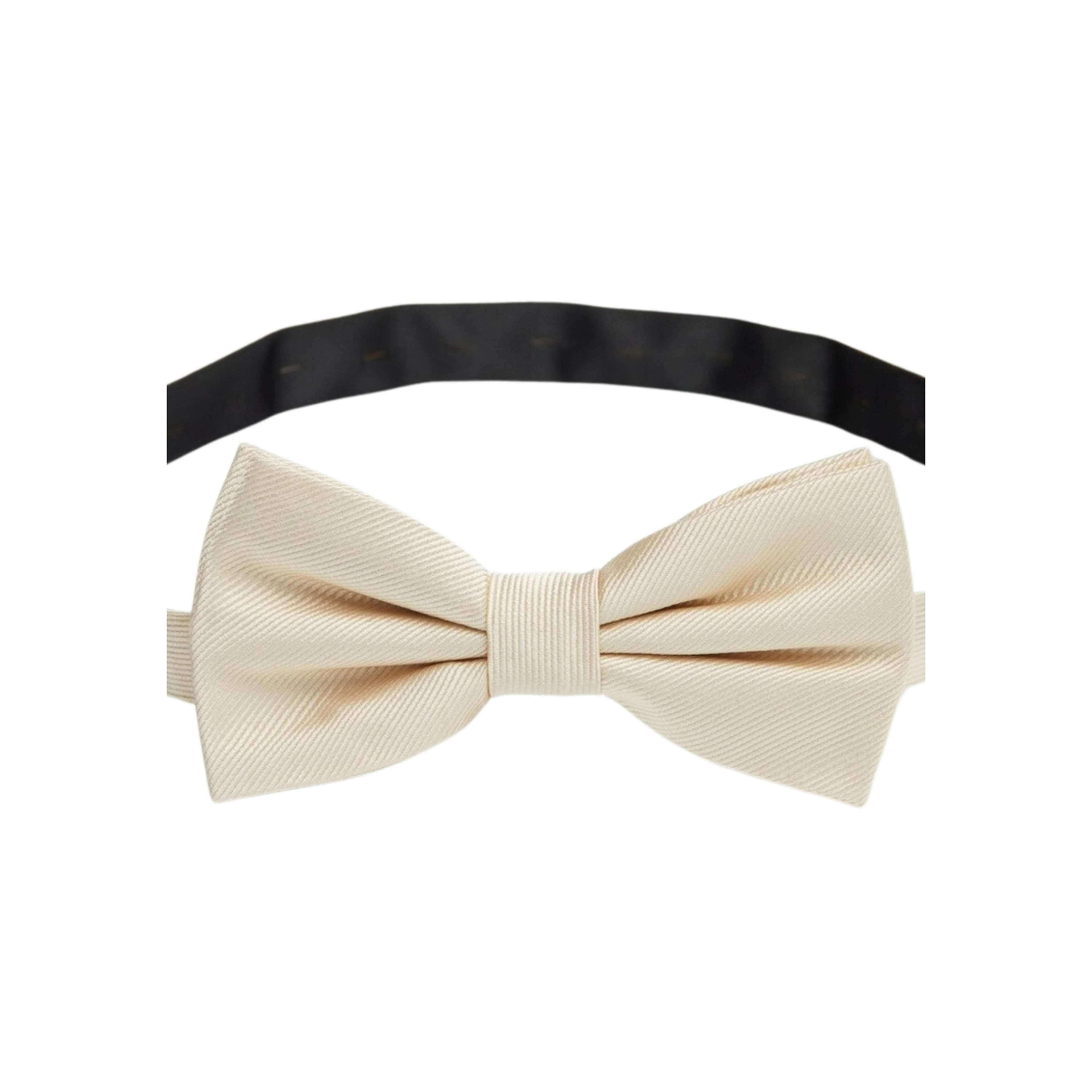 Silk Woven Rib Plain Pre Tied Bow Tie