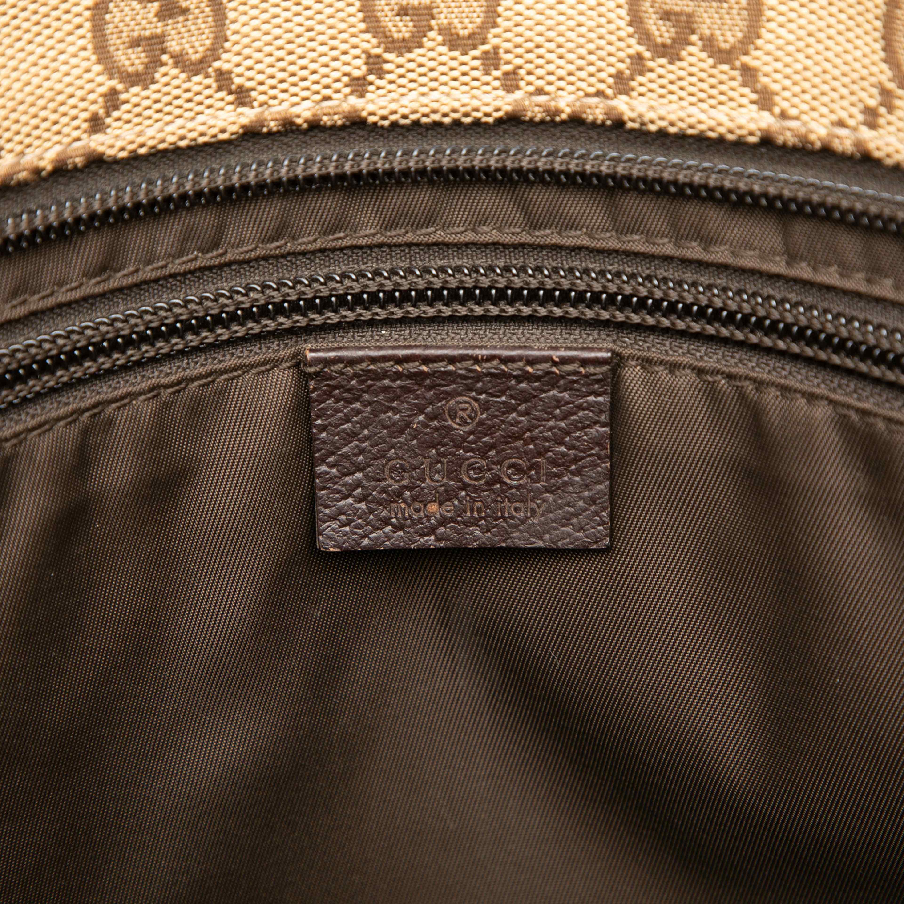 Gucci Gg Canvas Web Tote, från Luxclusif, i färgen beige. Klicka för att öppna bilden i stort format