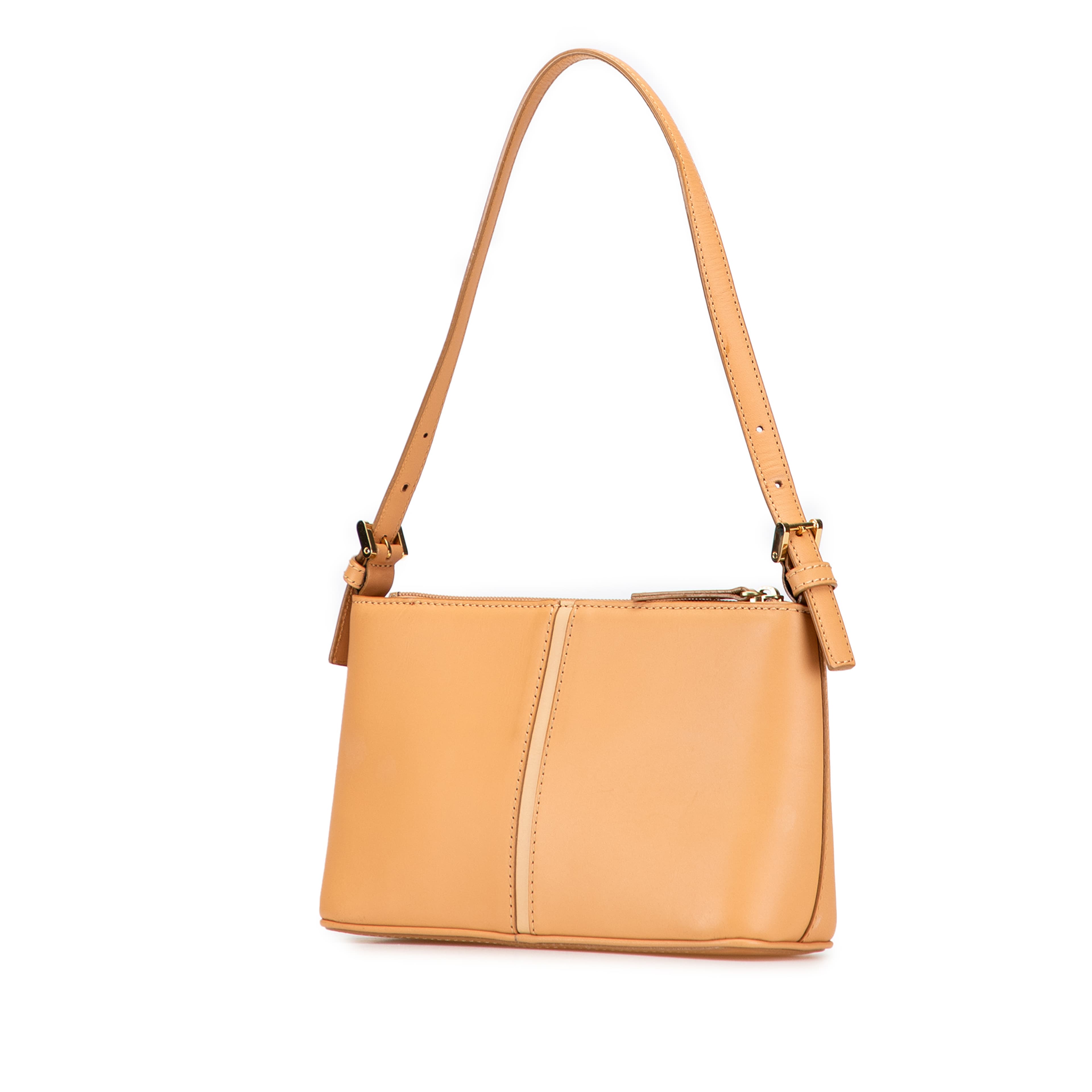Burberry Leather Shoulder Bag, från Luxclusif, i färgen brun. Klicka för att öppna bilden i stort format