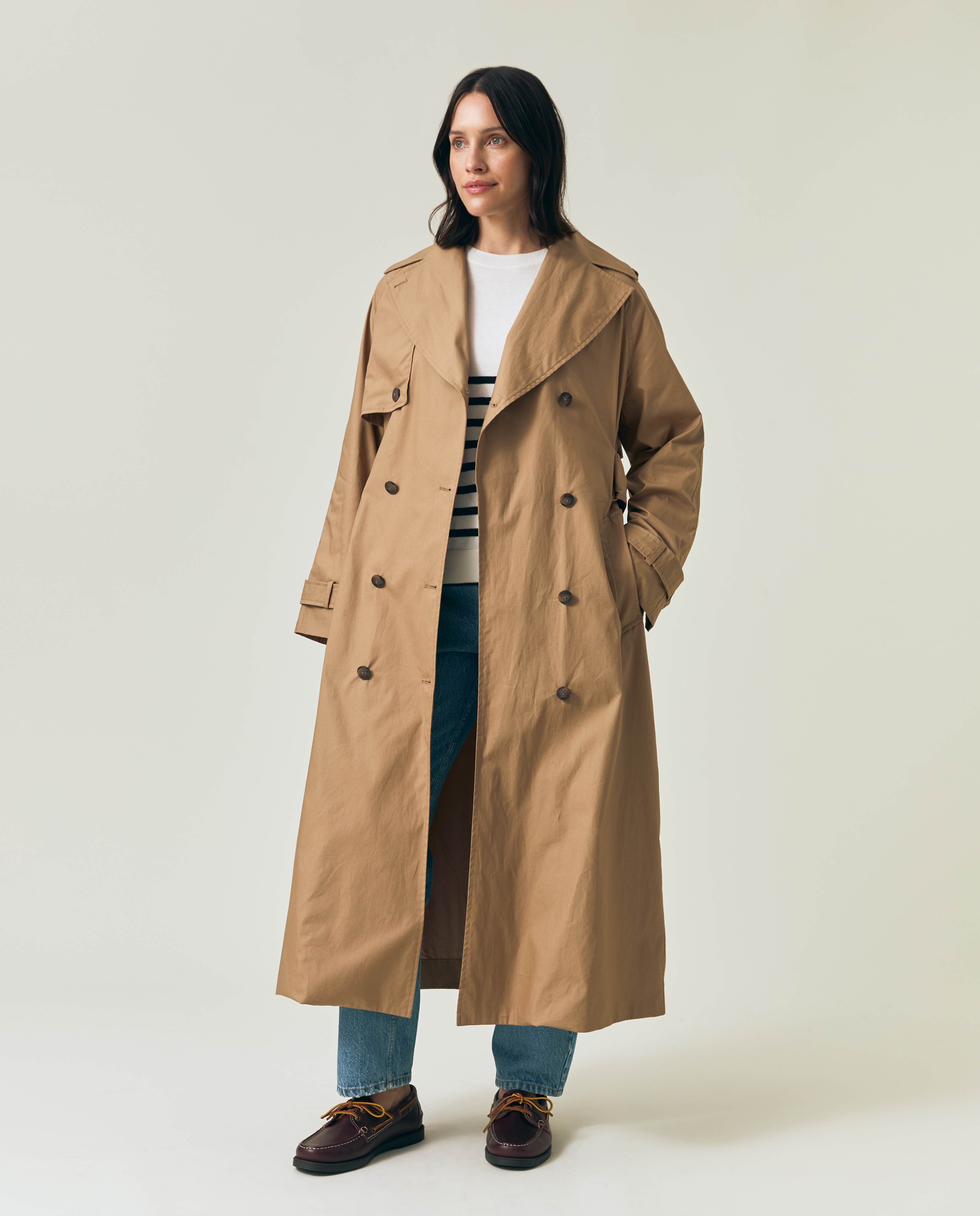 Oversized Cotton Trench Coat
