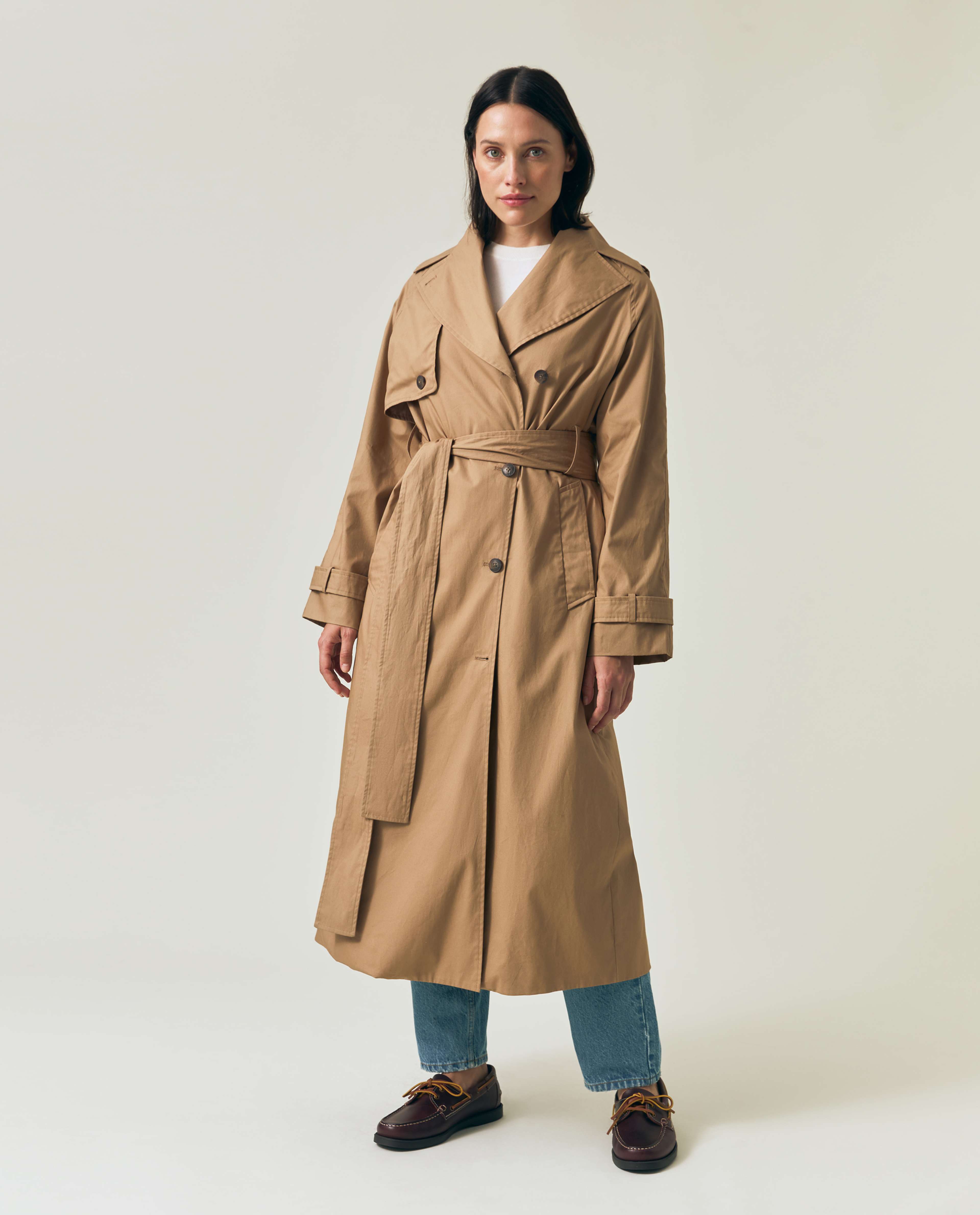 Oversized Cotton Trench Coat