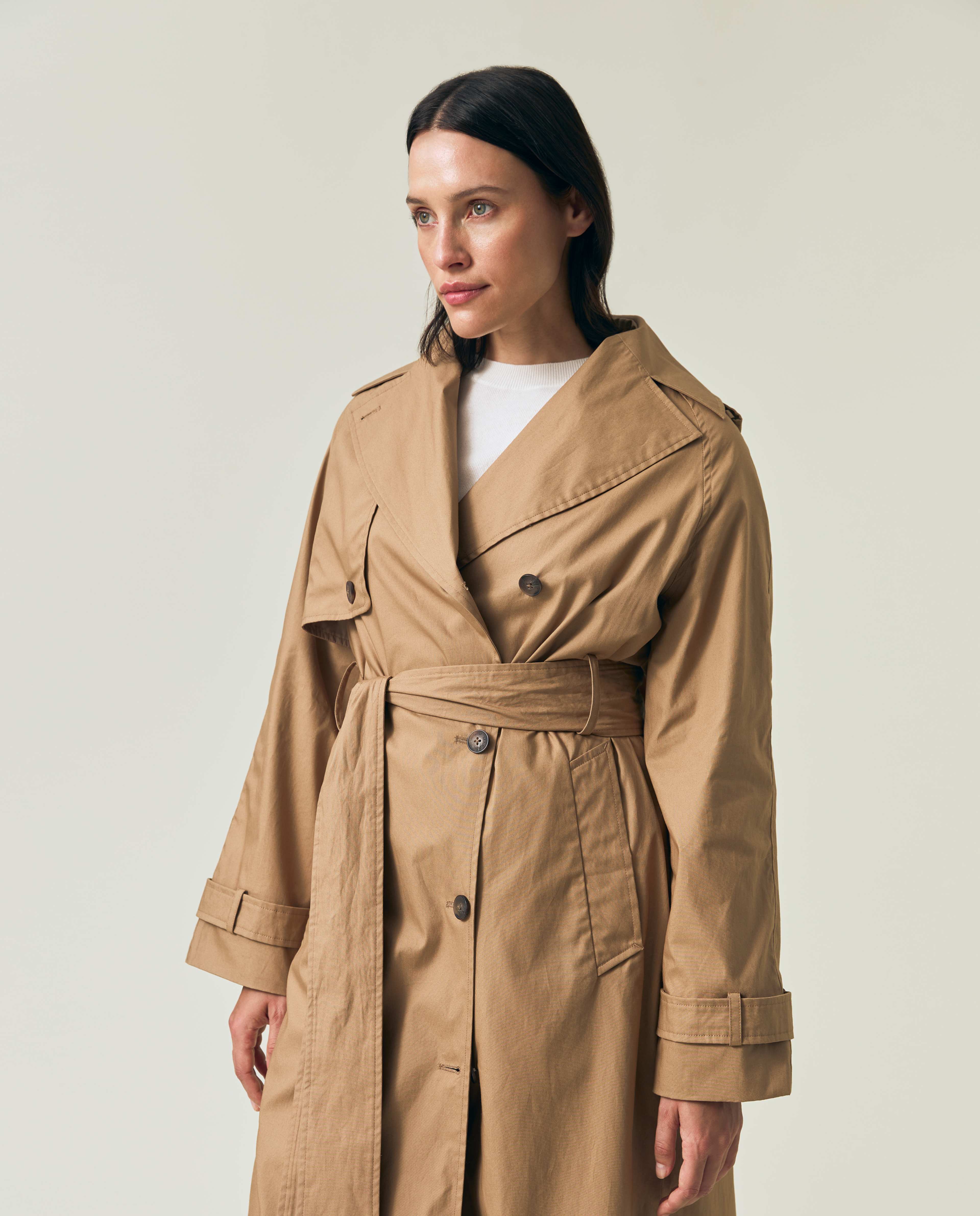 Oversized Cotton Trench Coat
