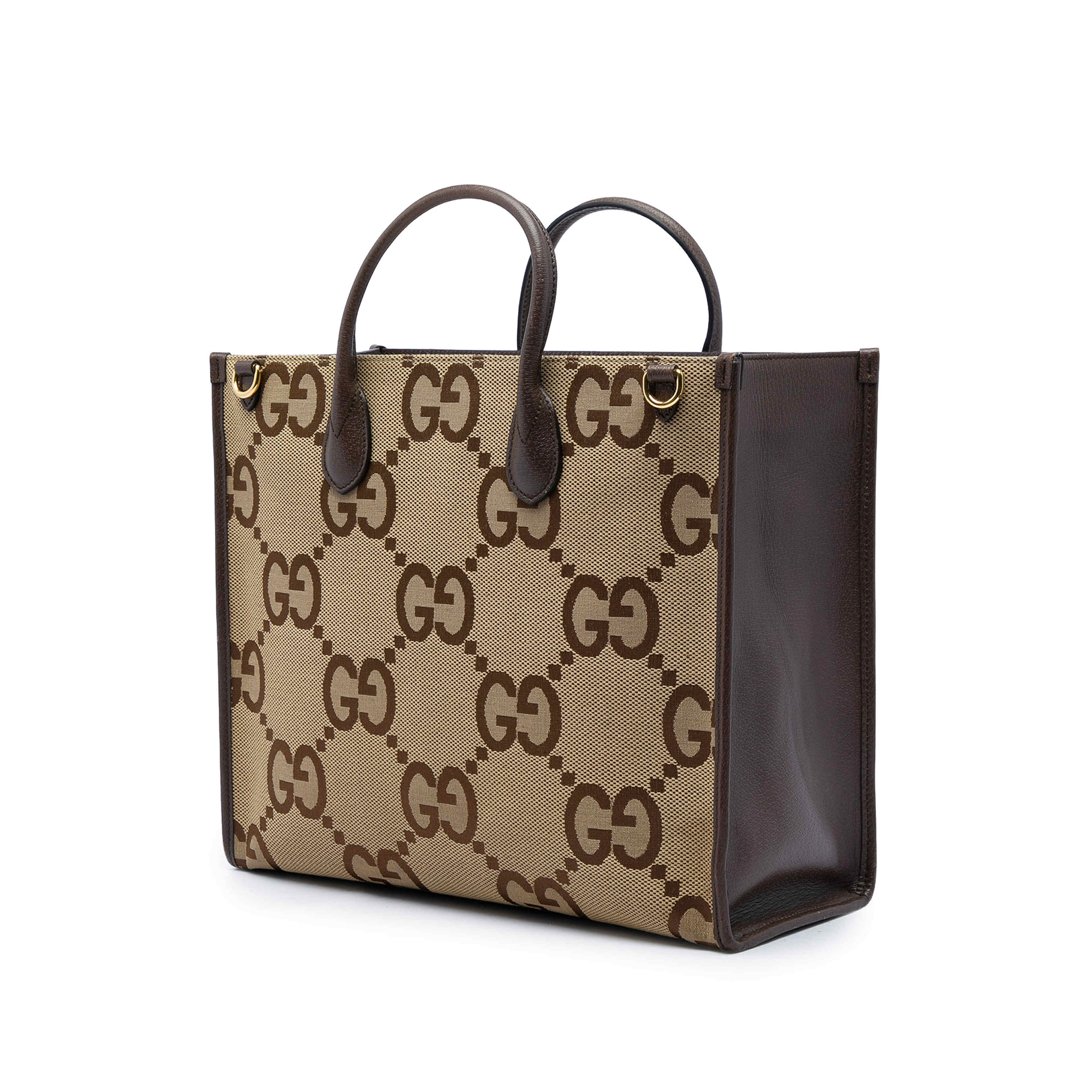 Gucci Jumbo Gg Canvas Web Tote, från Luxclusif, i färgen beige. Klicka för att öppna bilden i stort format