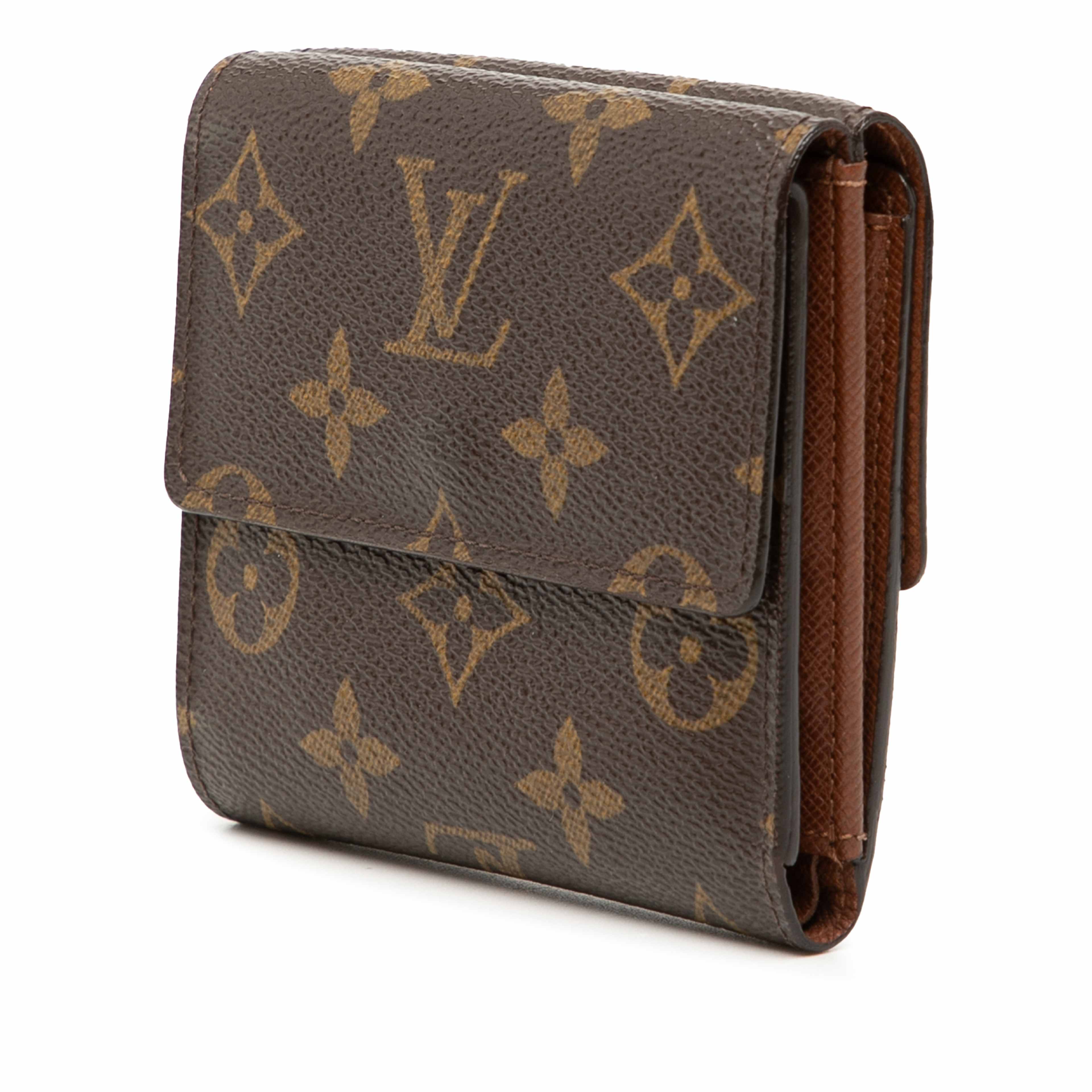 Louis Vuitton Monogram Portefuille Elise Trifold Wallet, från Luxclusif, i färgen brown. Klicka för att öppna bilden i stort format