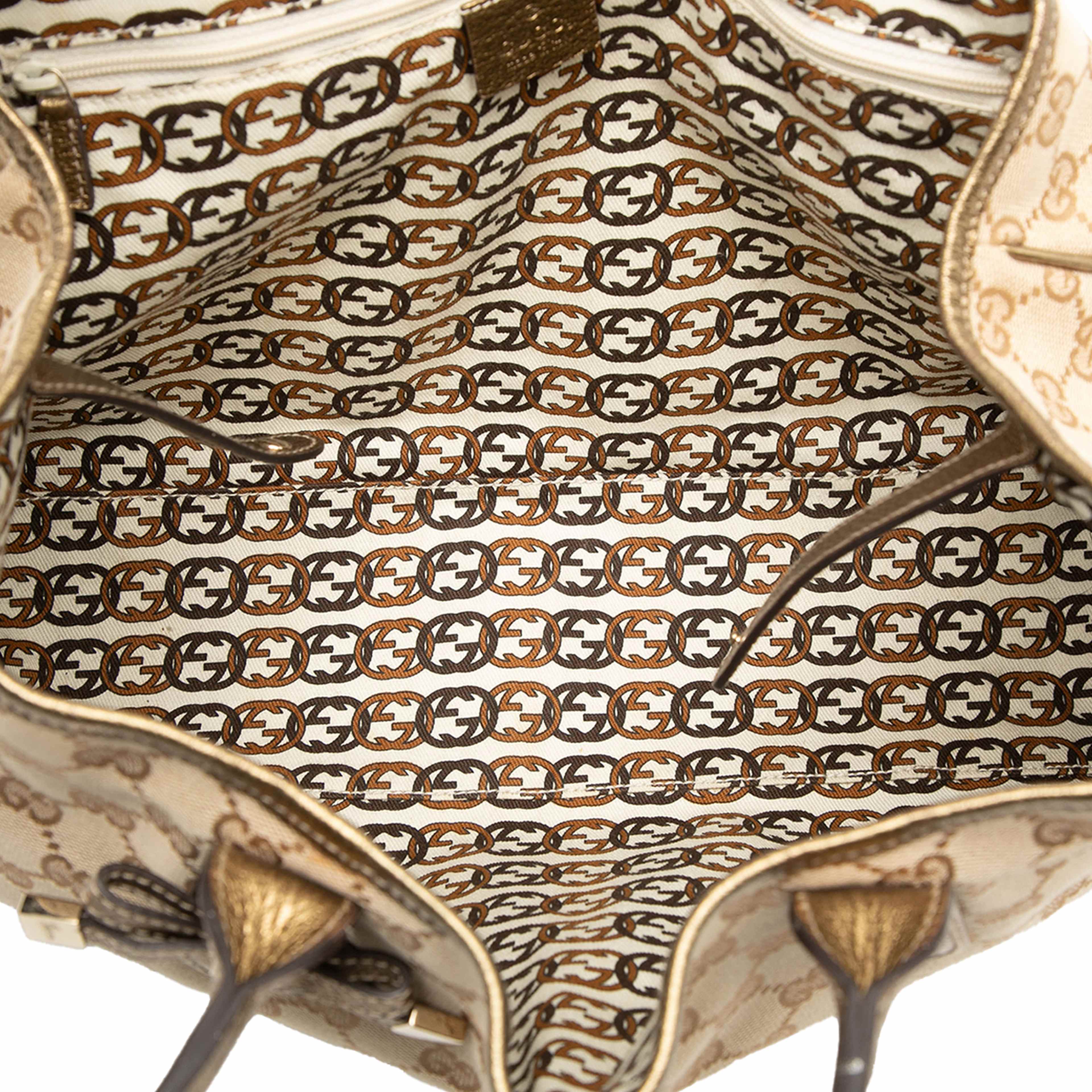 Gucci Gg Canvas Princy Tote, från Luxclusif, i färgen beige. Klicka för att öppna bilden i stort format