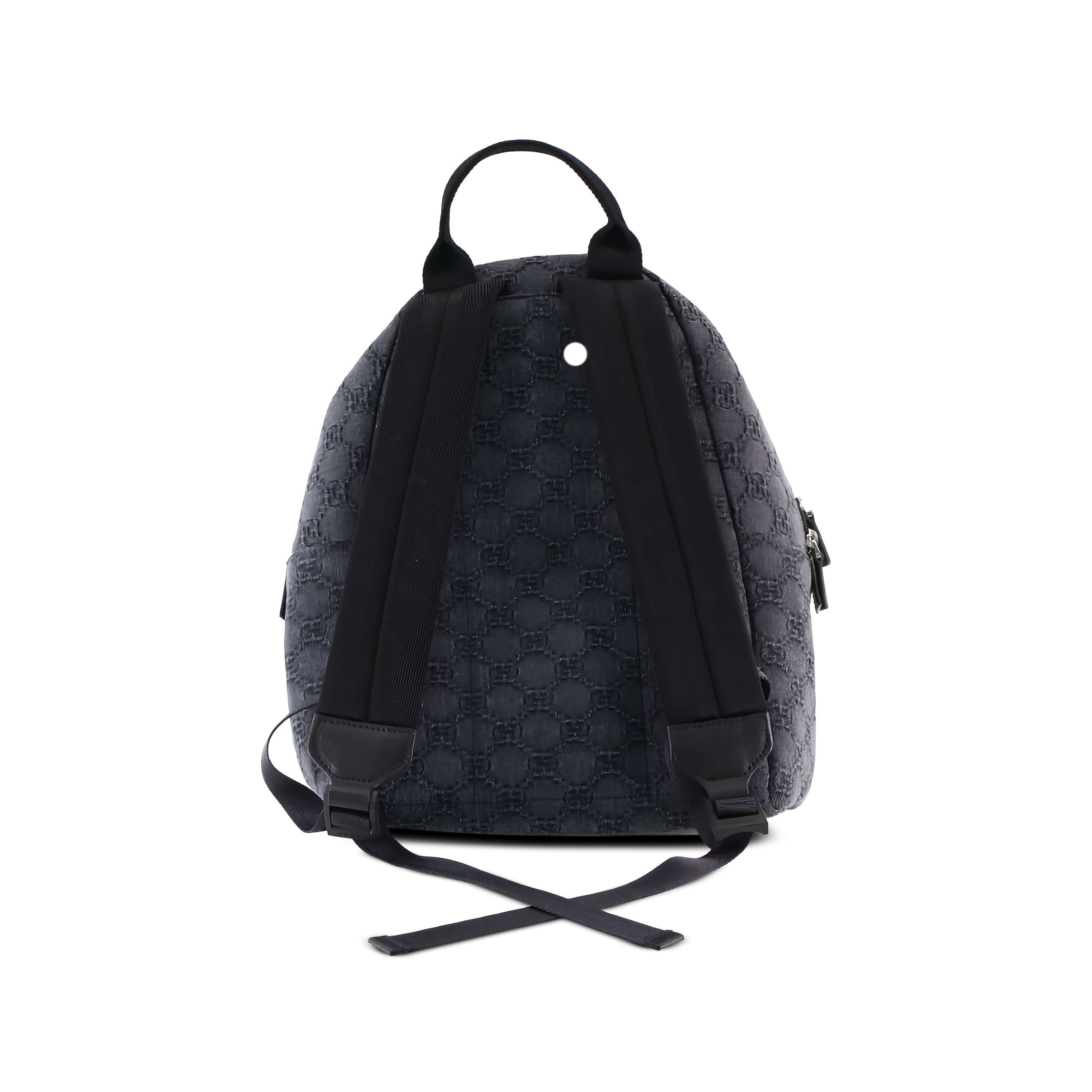 Gucci Kids Gg Denim Backpack, från Luxclusif, i färgen grå. Klicka för att öppna bilden i stort format