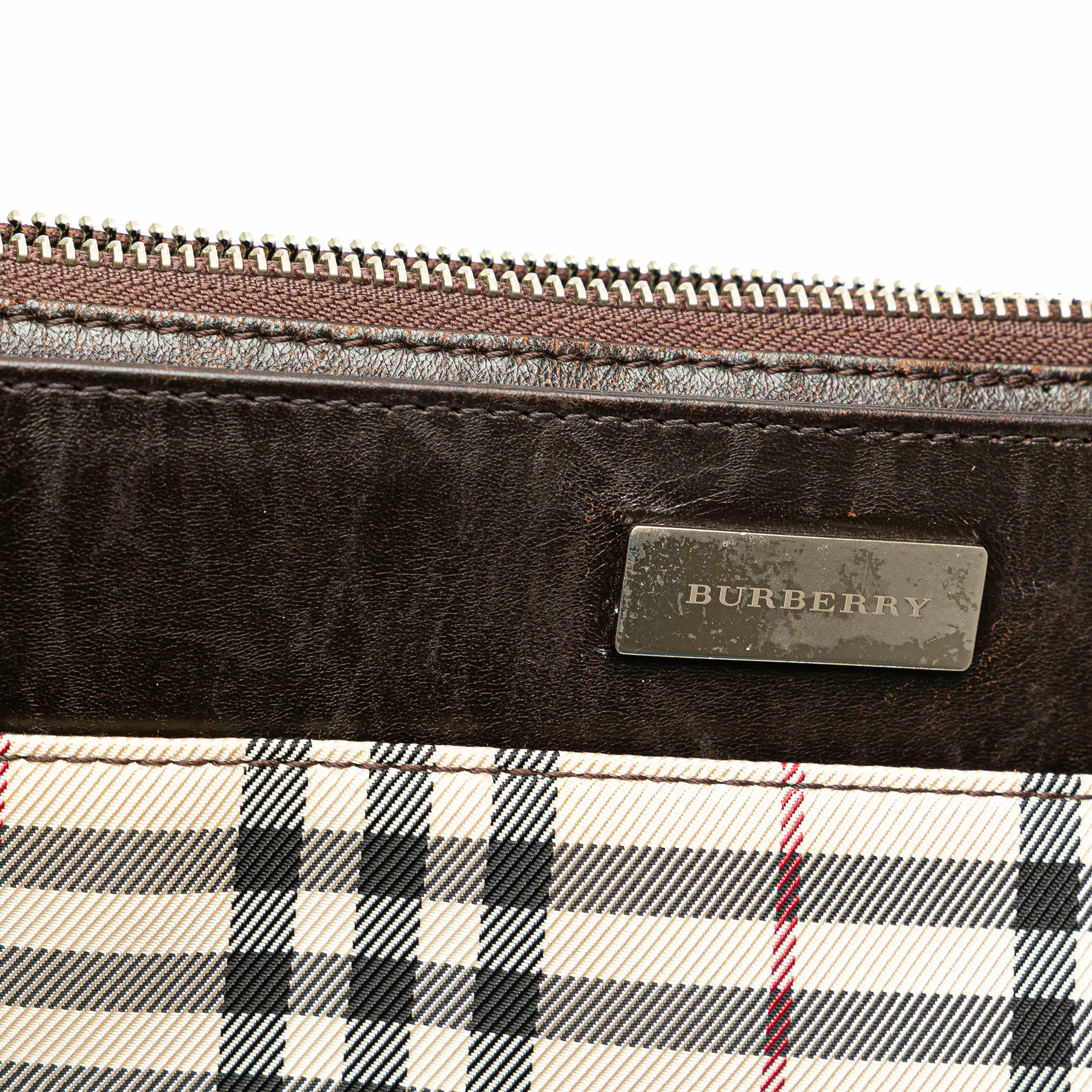 Burberry House Check Canvas Crossbody, från Luxclusif, i färgen beige. Klicka för att öppna bilden i stort format
