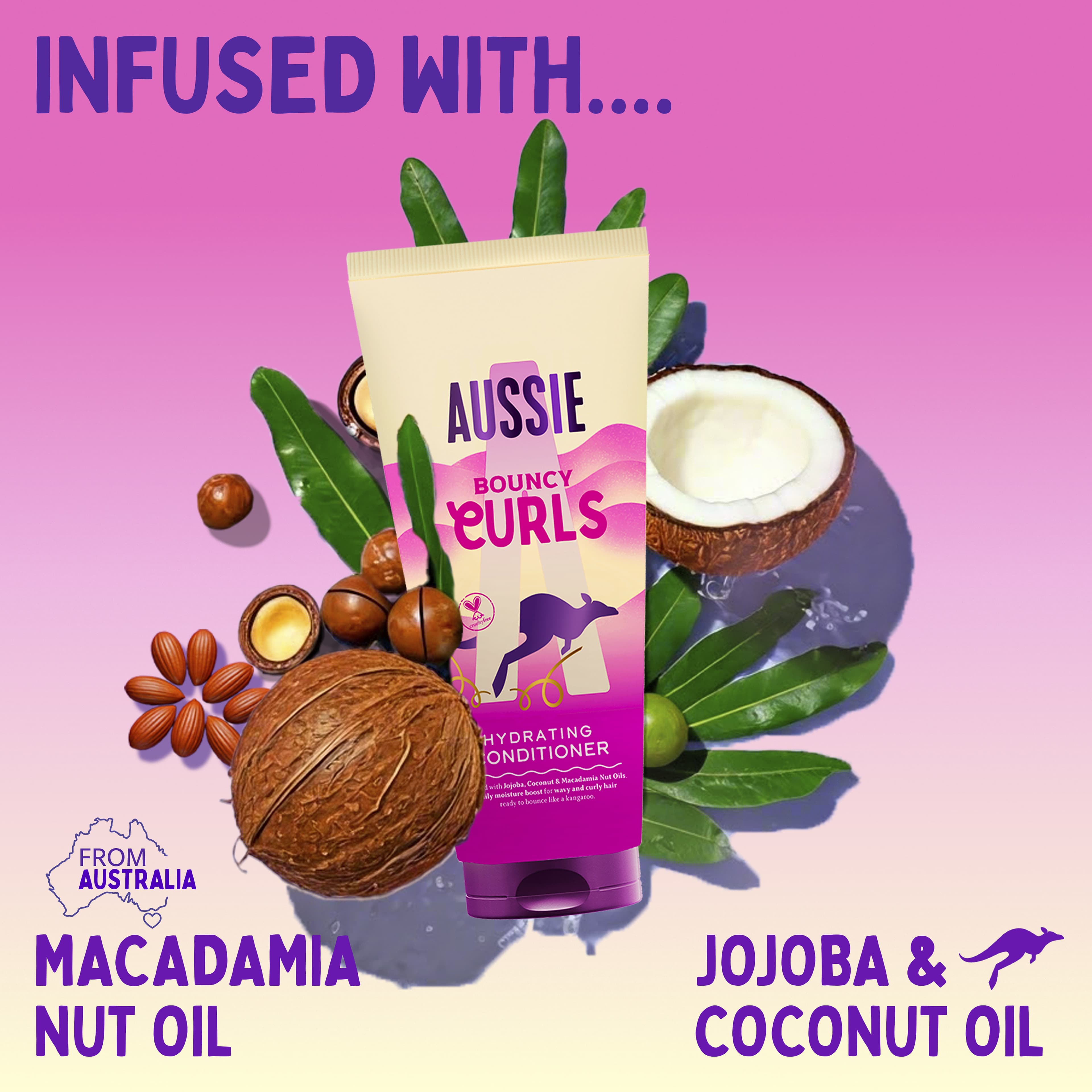 Bouncy Curls Återfuktande Balsam, från Aussie. Klicka för att öppna bilden i stort format