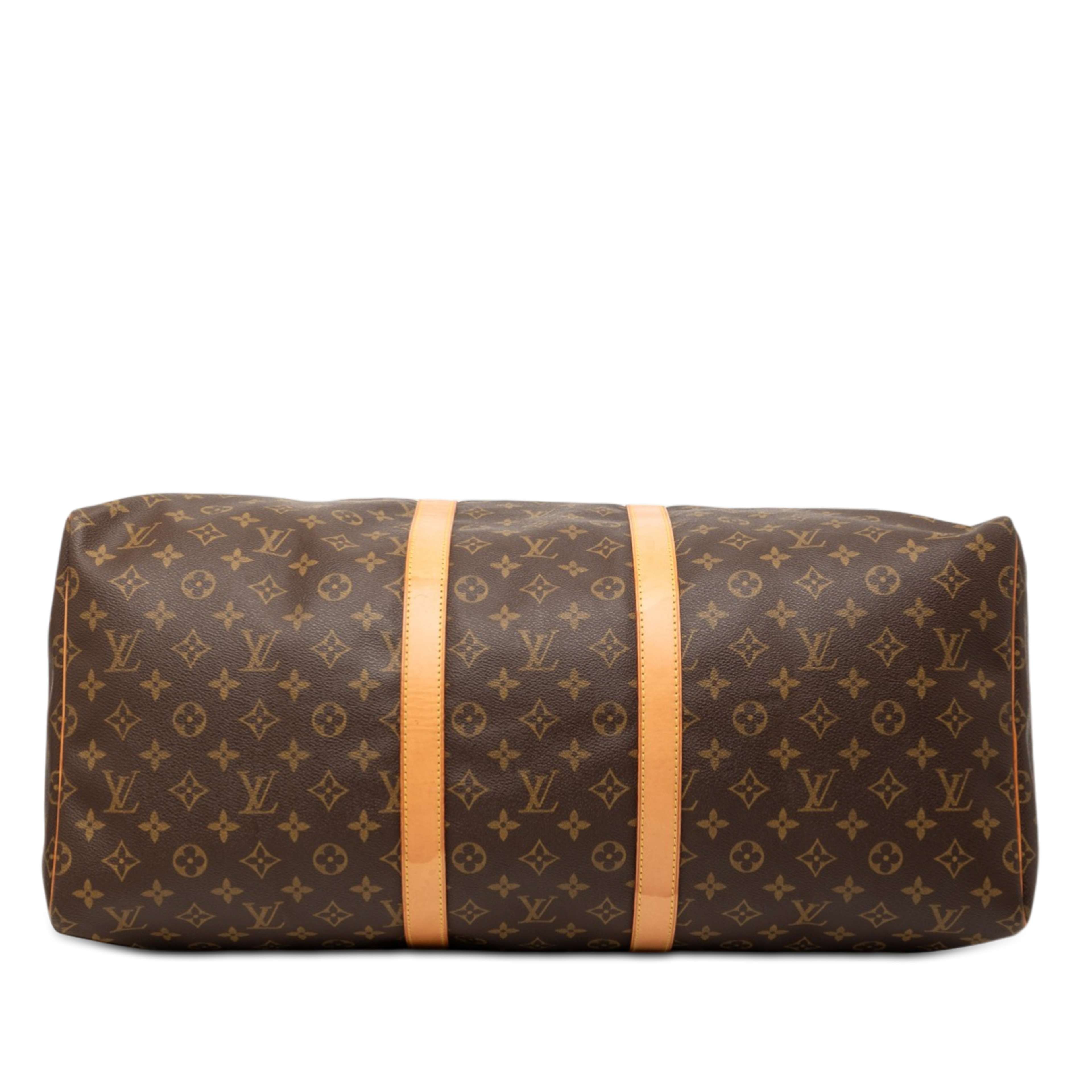 Louis Vuitton Monogram Keepall 55, från Luxclusif, i färgen brun. Klicka för att öppna bilden i stort format