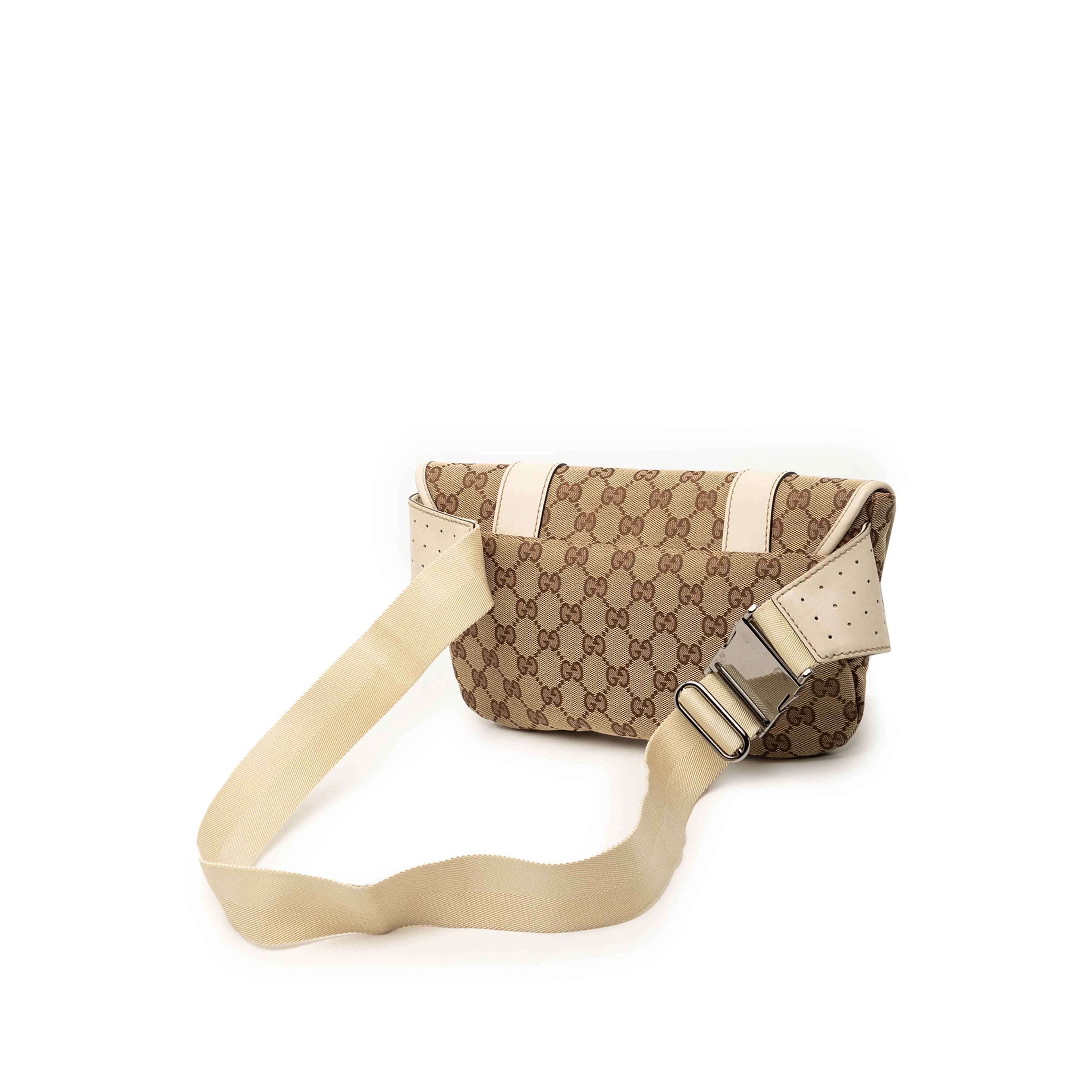 Gucci Gg Canvas Belt Bag, från Luxclusif, i färgen beige. Klicka för att öppna bilden i stort format