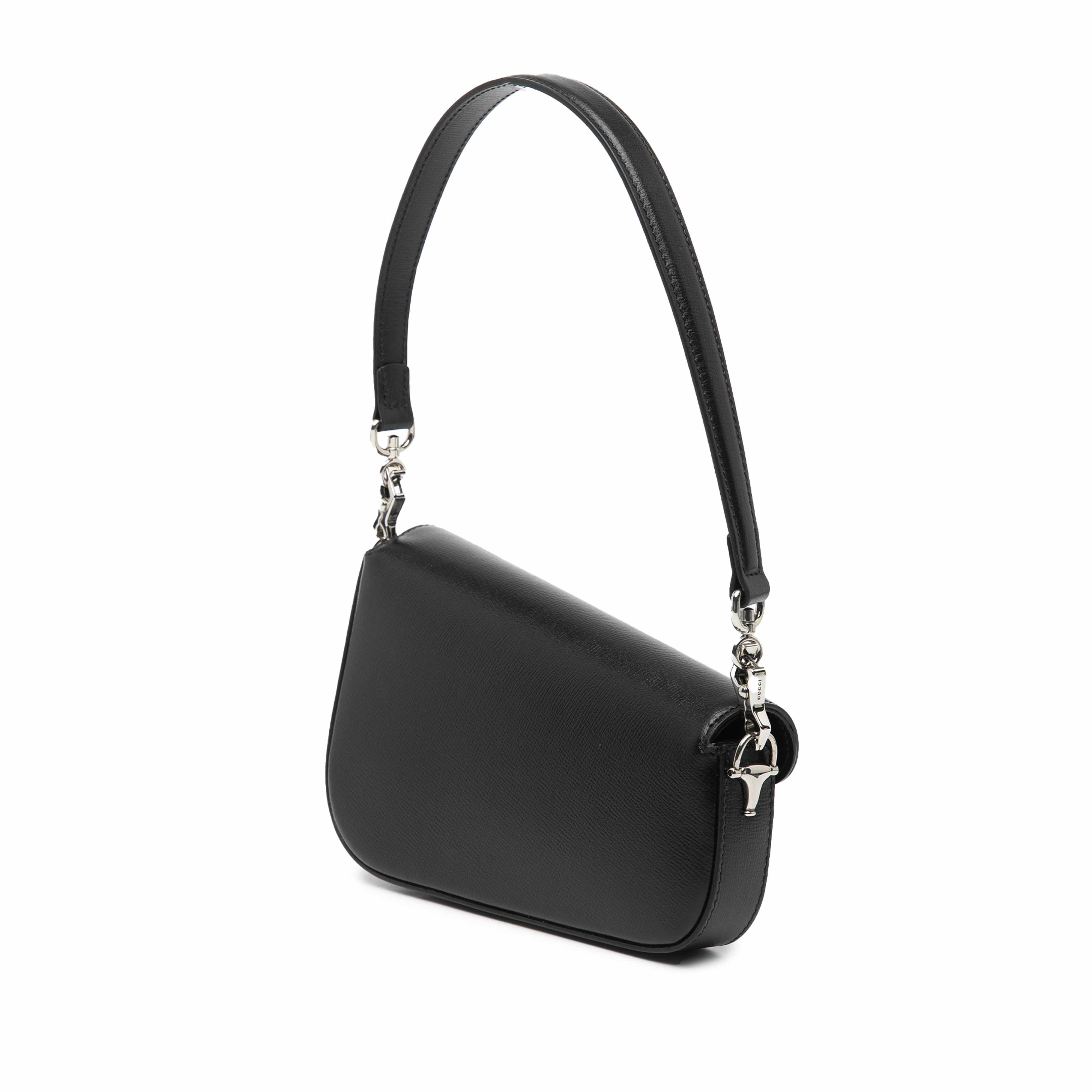 Gucci Mini Leather Asymmetric Horsebit 1955 Satchel, från Luxclusif, i färgen brun. Klicka för att öppna bilden i stort format