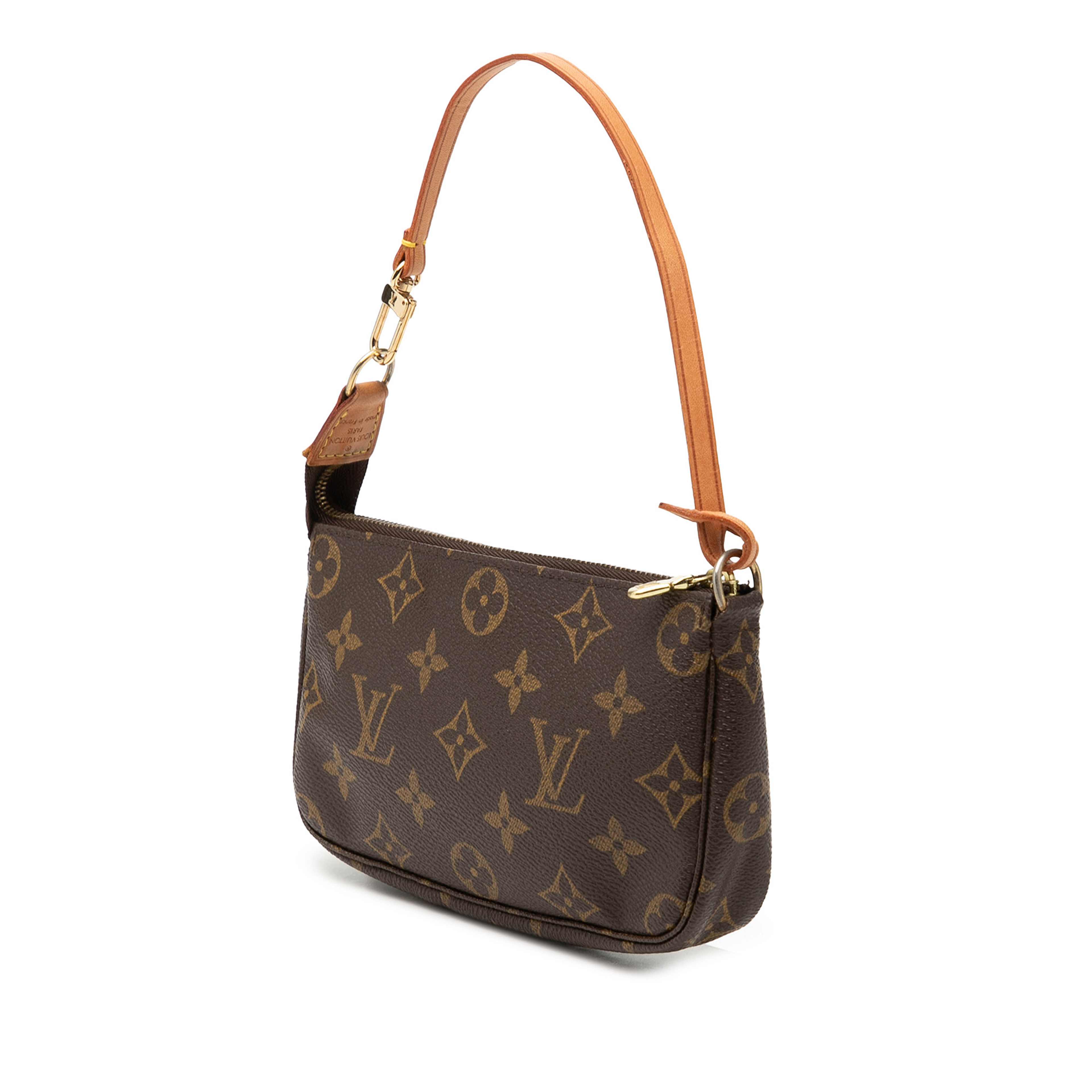 Louis Vuitton Monogram Mini Pochette Accessoires, från Luxclusif, i färgen brown. Klicka för att öppna bilden i stort format