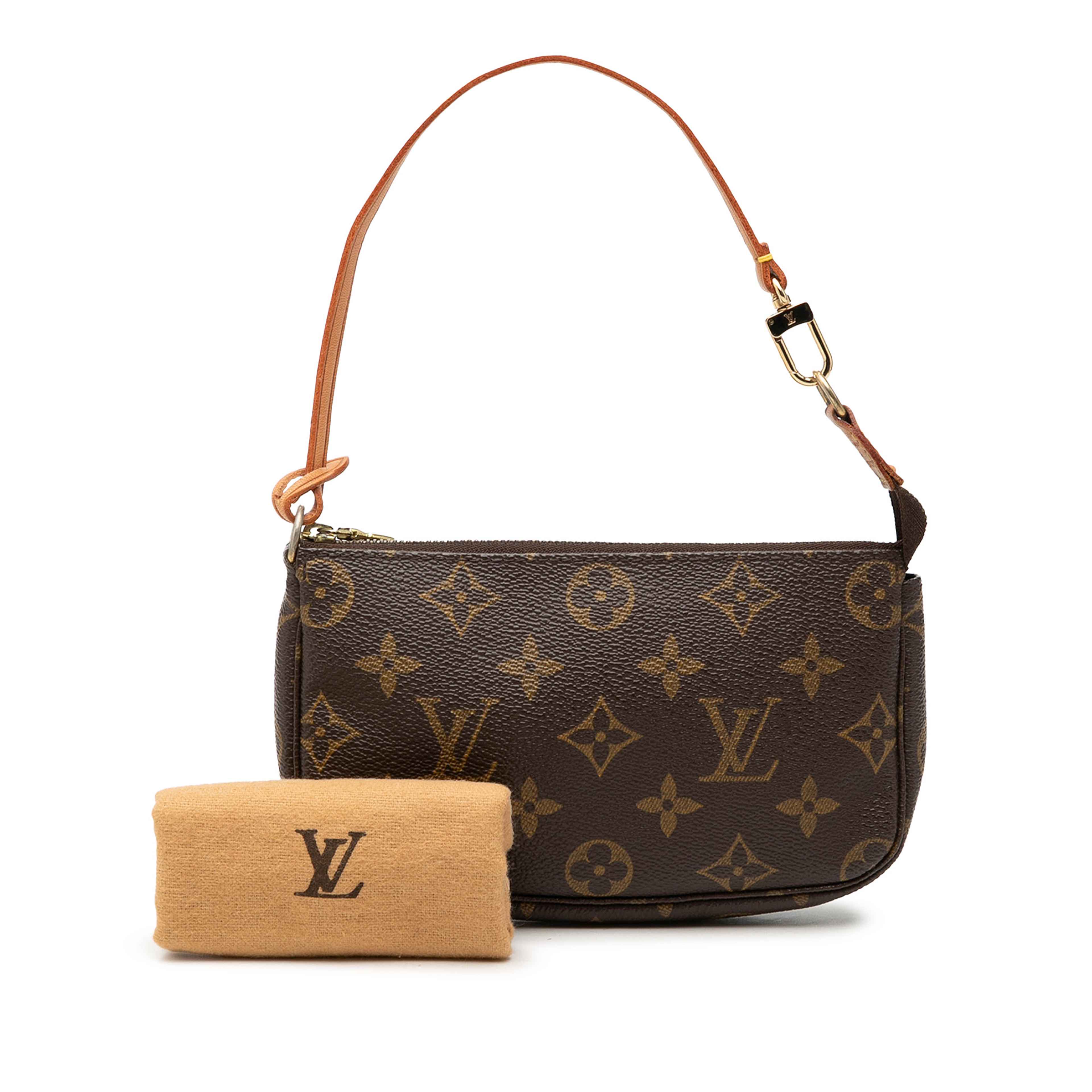 Louis Vuitton Monogram Mini Pochette Accessoires, från Luxclusif, i färgen brun. Klicka för att öppna bilden i stort format