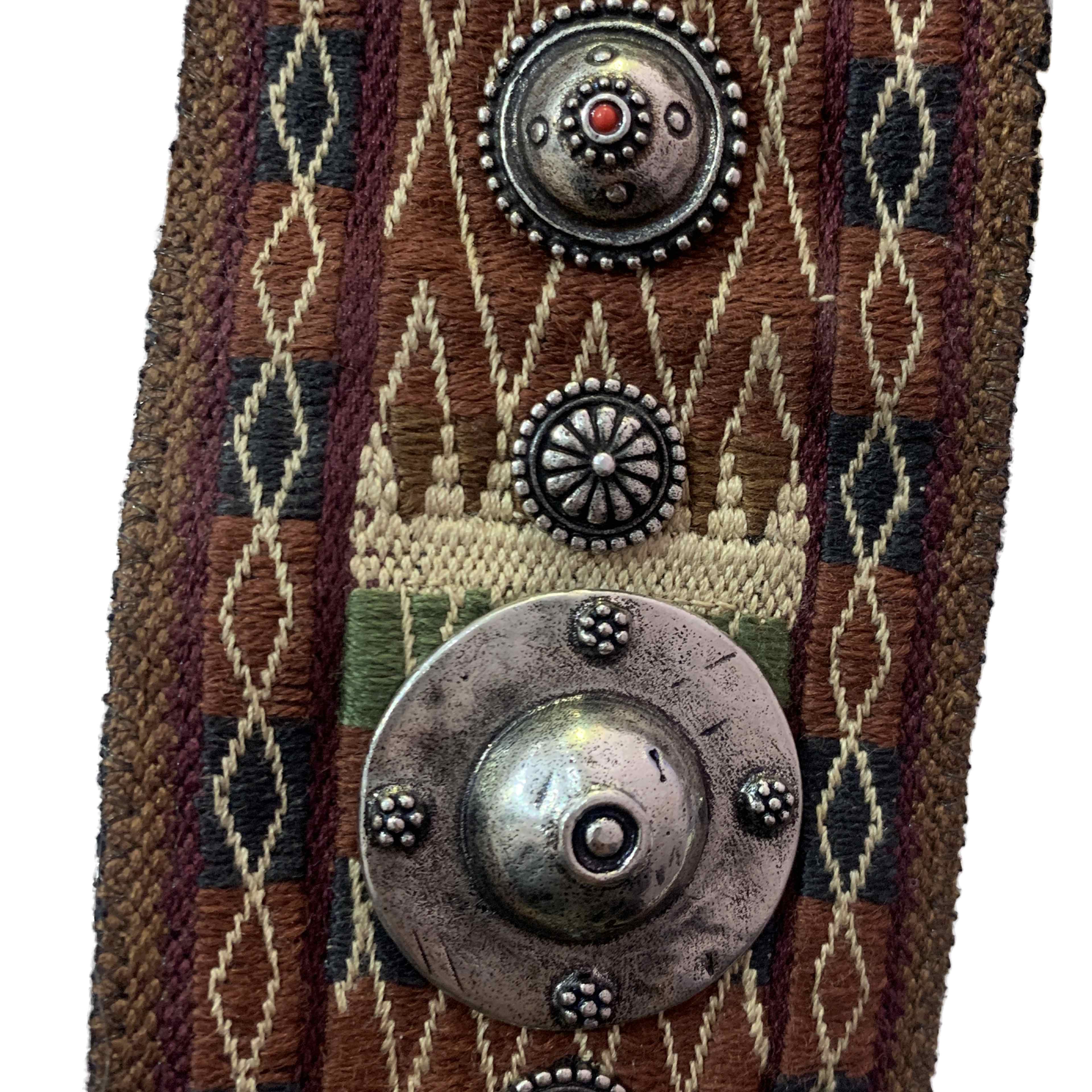 Dior Embroidered Canvas Bohemian Fringe Strap, från Luxclusif, i färgen brown.
