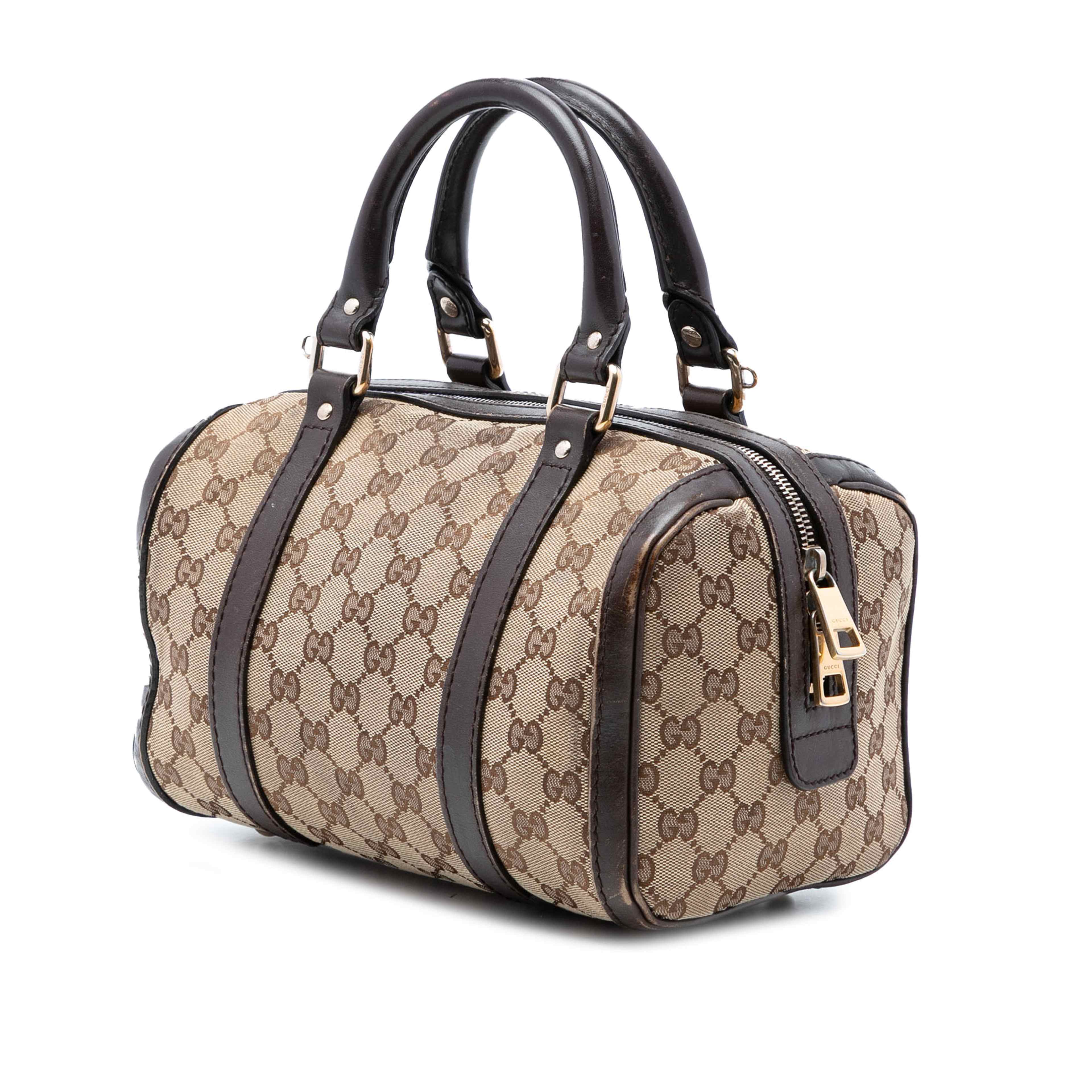 Gucci Small Gg Canvas Joy Boston Bag, från Luxclusif, i färgen beige. Klicka för att öppna bilden i stort format