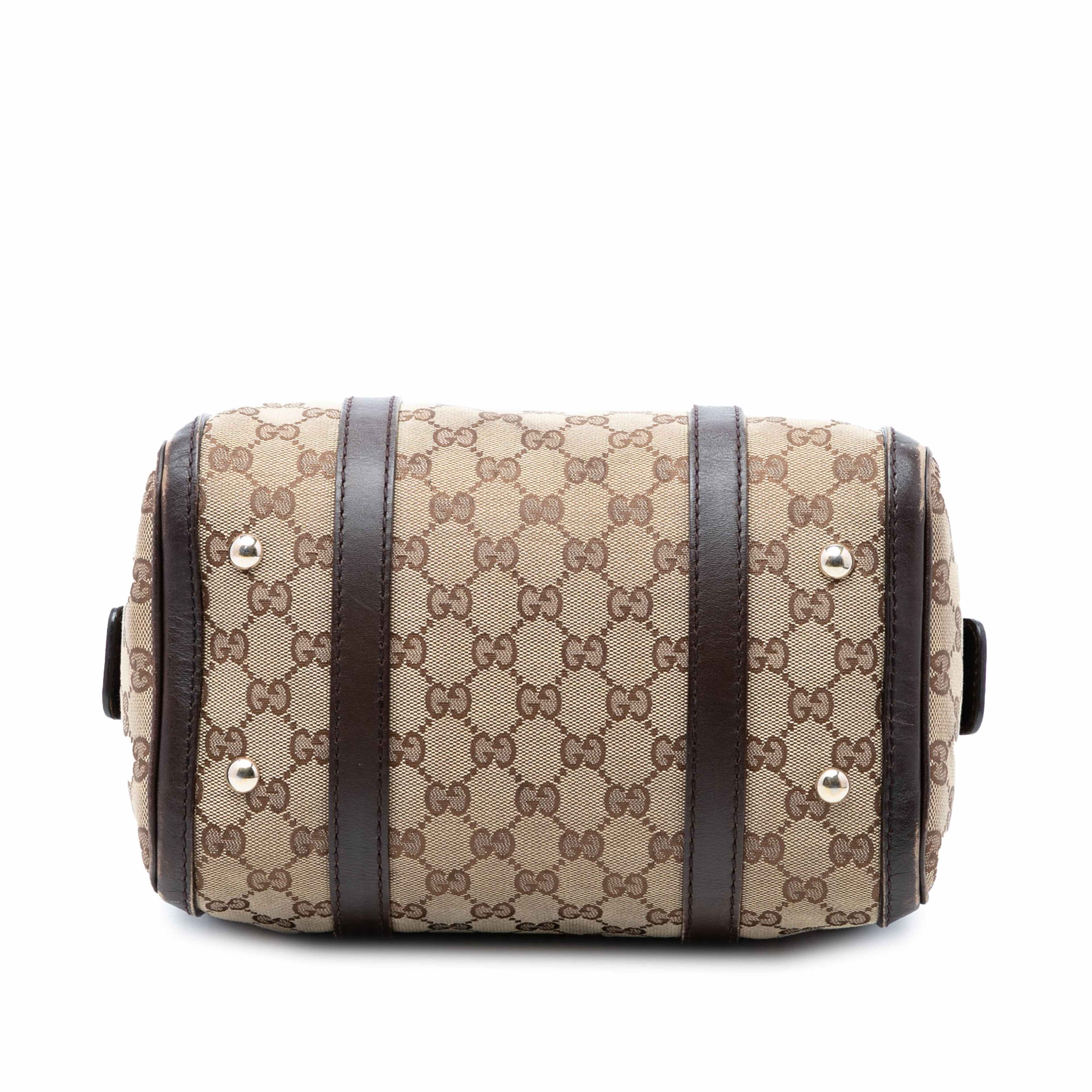 Gucci Small Gg Canvas Joy Boston Bag, från Luxclusif, i färgen beige. Klicka för att öppna bilden i stort format