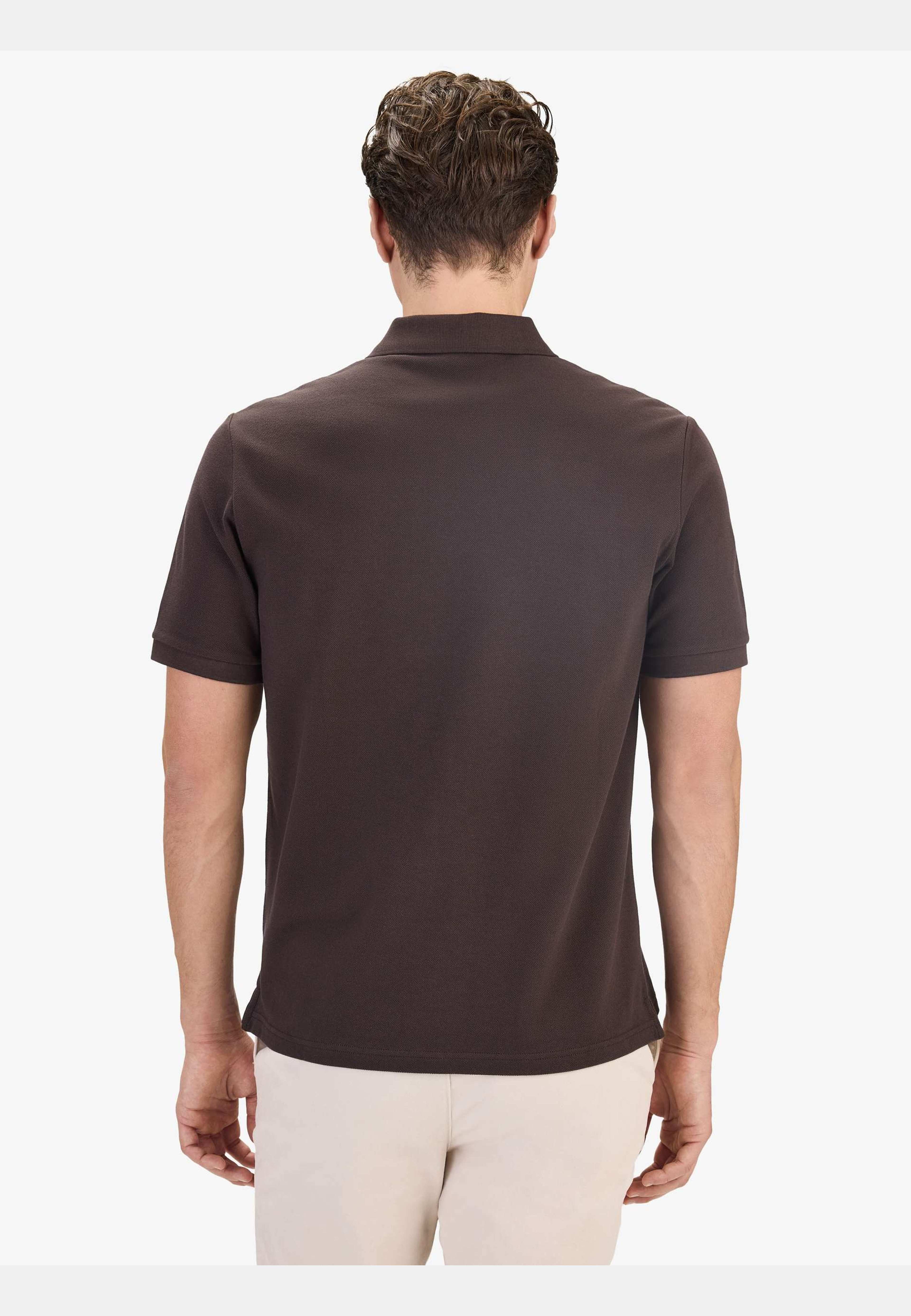 Cotton S/s Jersey Polo Piké (ola), från John Henric, i färgen dark brown. Klicka för att öppna bilden i stort format