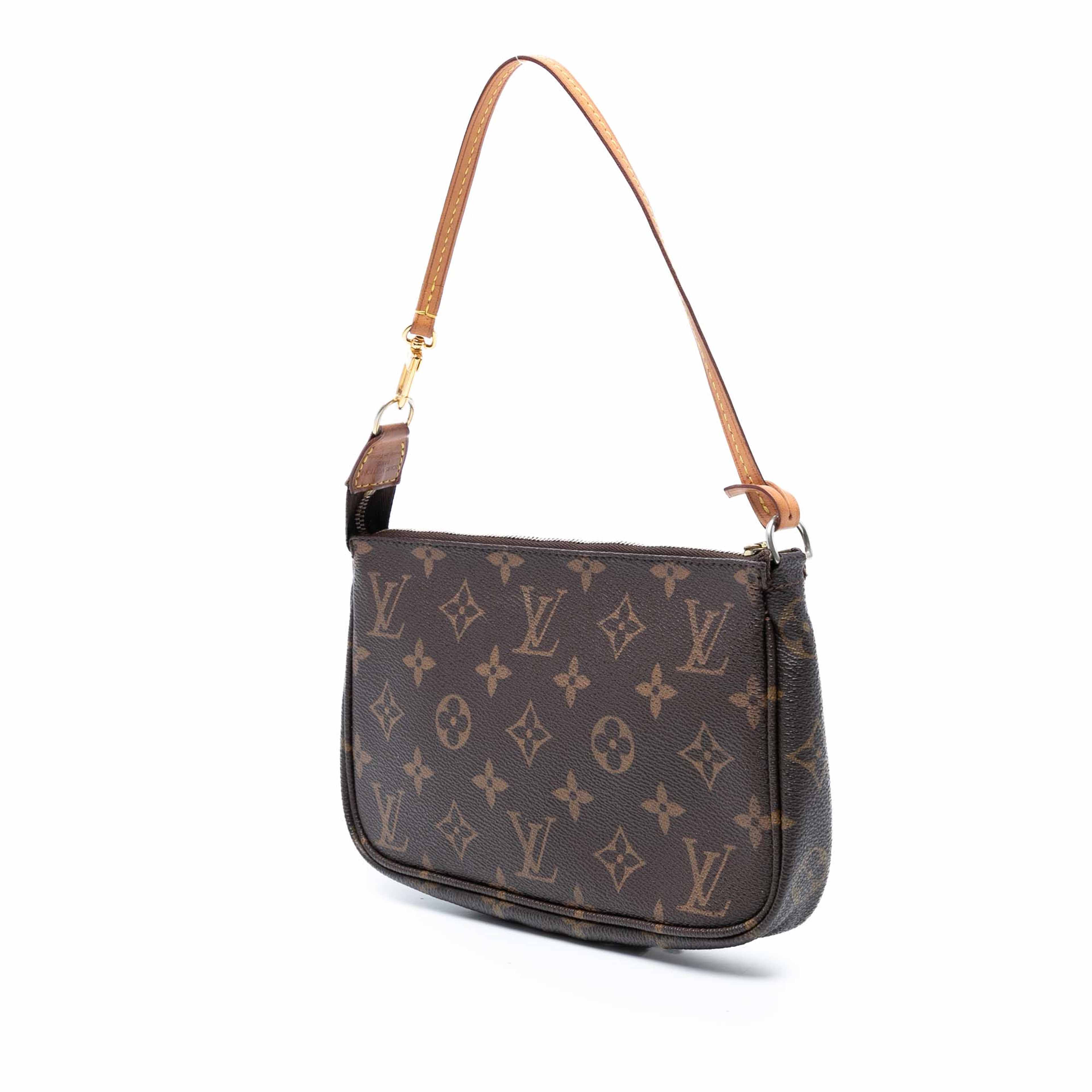 Louis Vuitton Monogram Pochette Accessoires, från Luxclusif, i färgen brown. Klicka för att öppna bilden i stort format